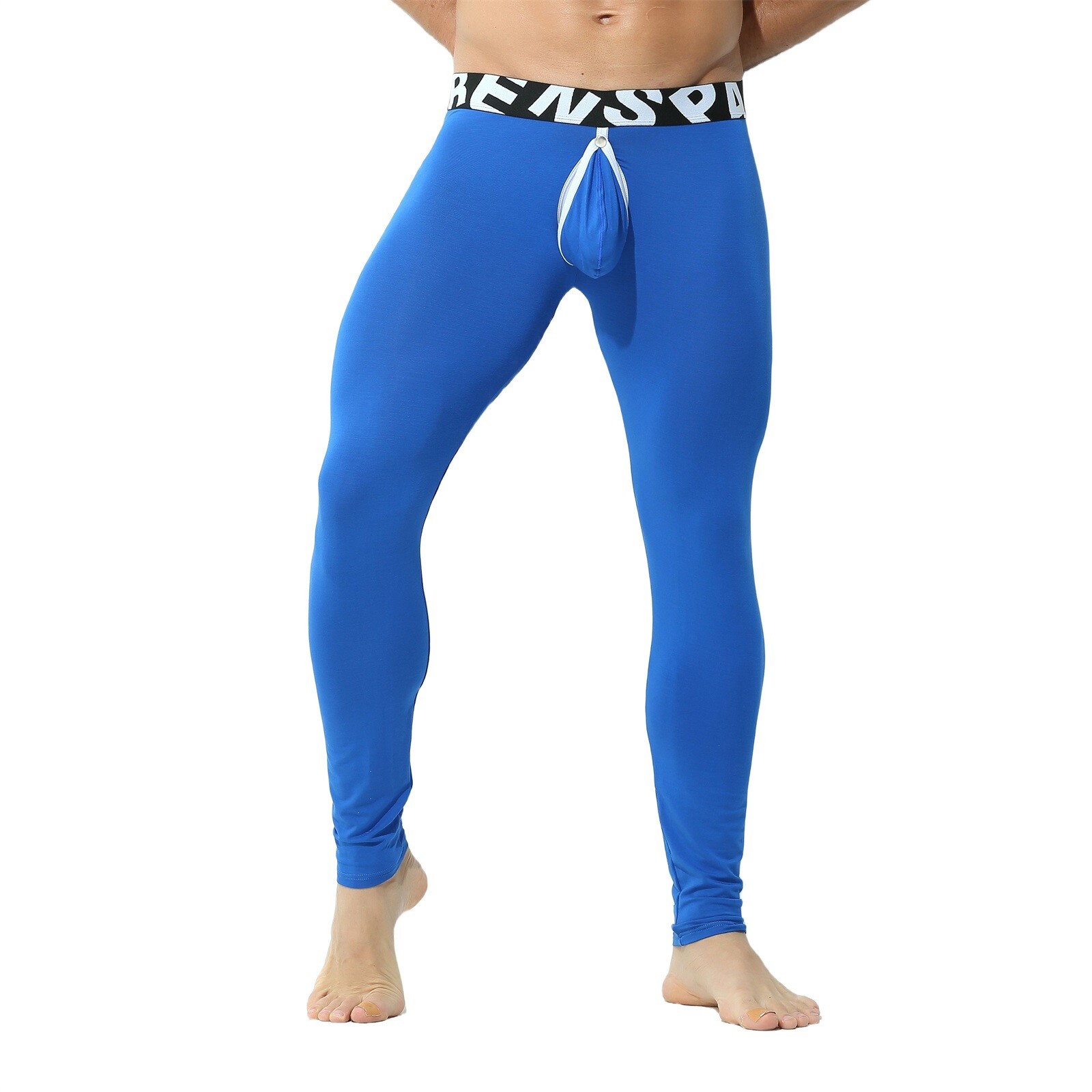 Men Sexy Thermal Long Johns Legging Pants U Convex Seperate Pouch Soft Underwear