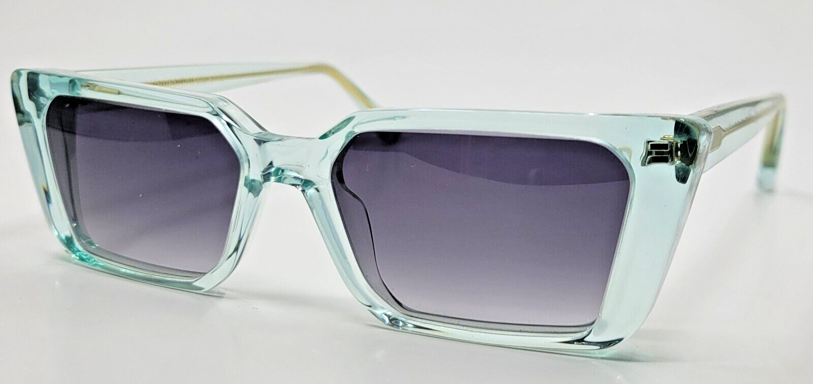 Unique Design Milano Model FRAME 15 Color 54 Aqua with Grey Gradient Lenses NIB