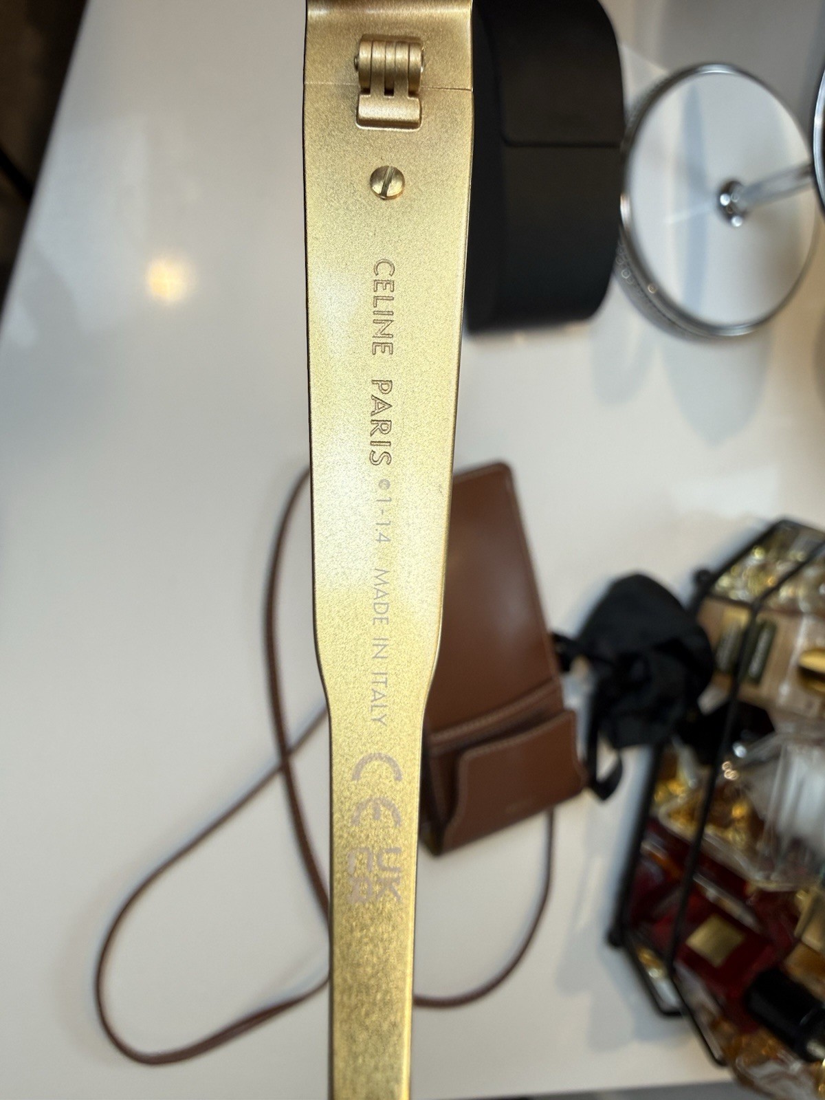 CELINE TRIOMPHE METAL 01 SUNGLASSES IN METAL