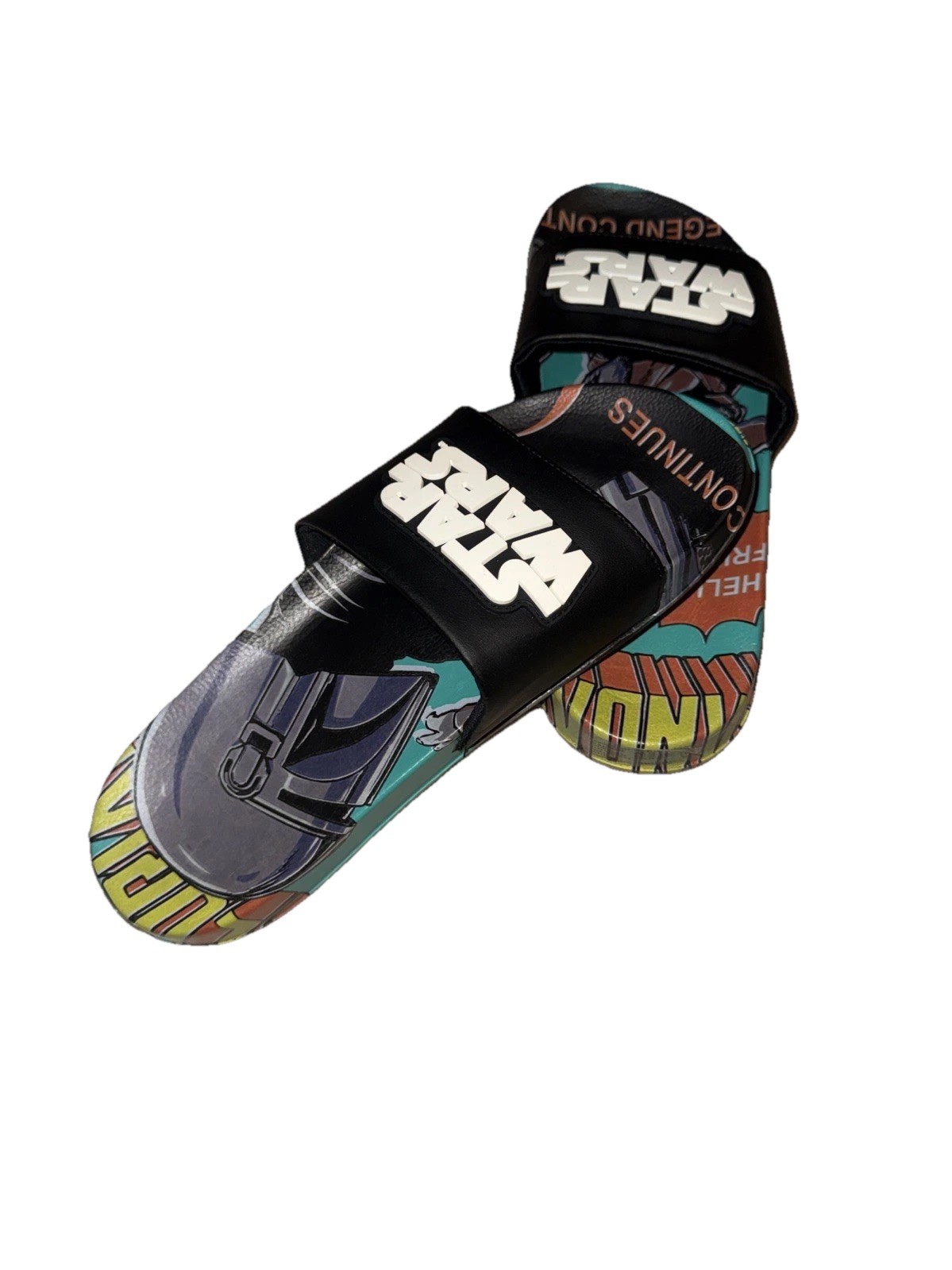 Star Wars The Mandalorian Ground Up Men’s Sport Slides Sandals Size 10 Large