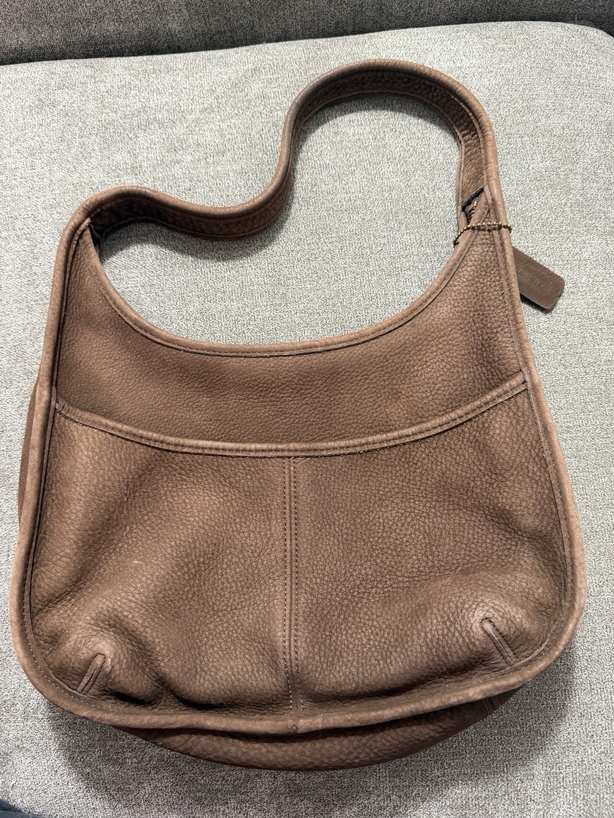 Vintage Coach Ergo Nubuc Pocket Suede #4395 In Chocolate Brown