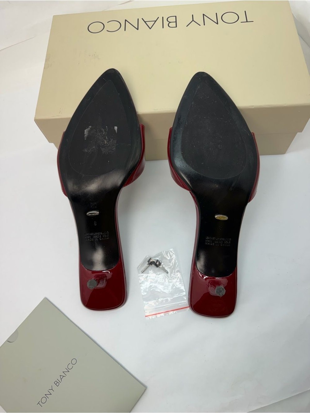 Tony Bianco Fiesta Heel in Bordeaux red patent shiny leather kitten heel