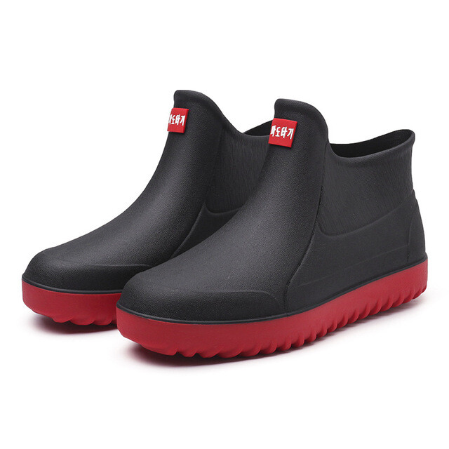 Men’s Short Rain Rubber Boots Waterproof Ankle Deck Shoe Fishing Garden Out Size