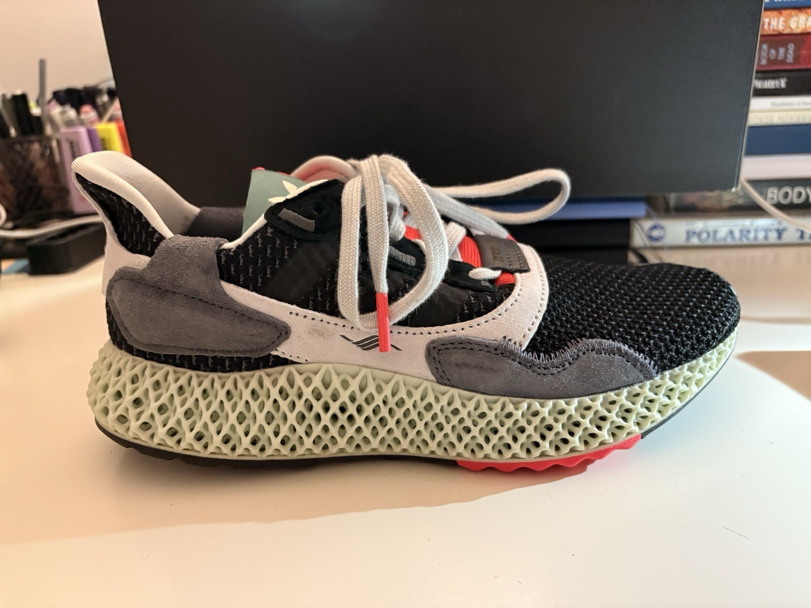 Adidas ZX 4000 4D BD7931 Black Onix US 6 EU 38 2/3 New Original Box Futurecraft