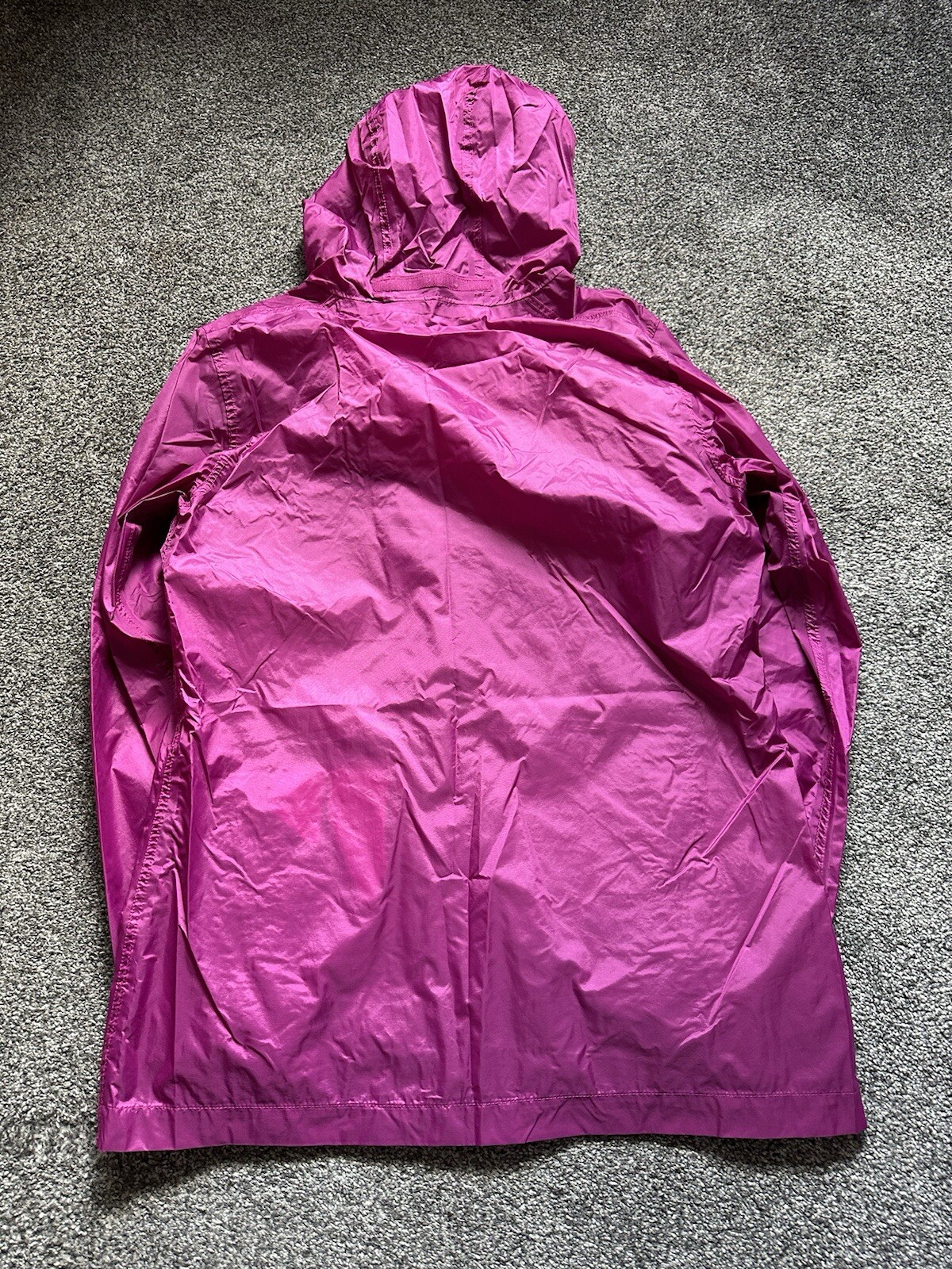 Regatta Waterproof Jacket Womens Size 14 Purple Hooded Zip Pocket Walking (G25)