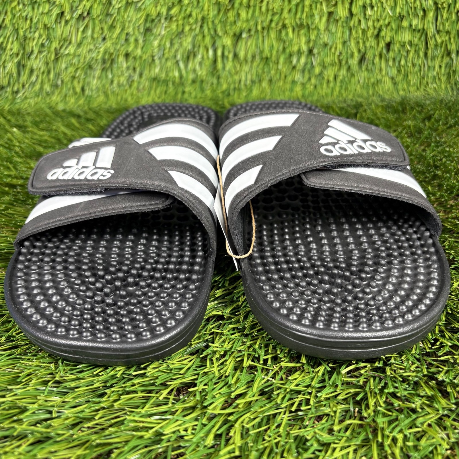 Adidas Adissage Slides Post Workout Massage Slides Black White F35580