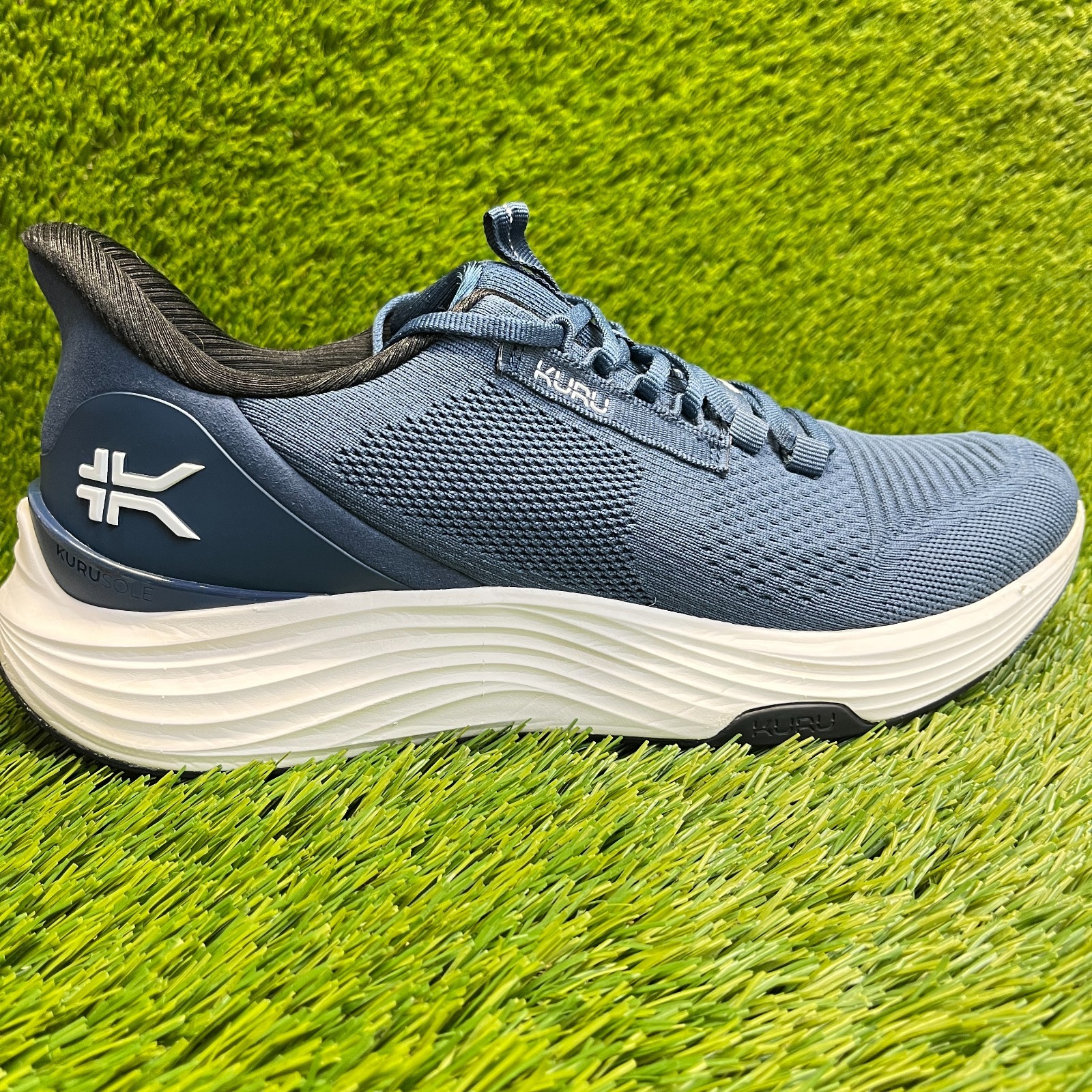 Kuru Atom 2 Mens Size 10 Blue White Athletic Running Walking Shoes Sneakers