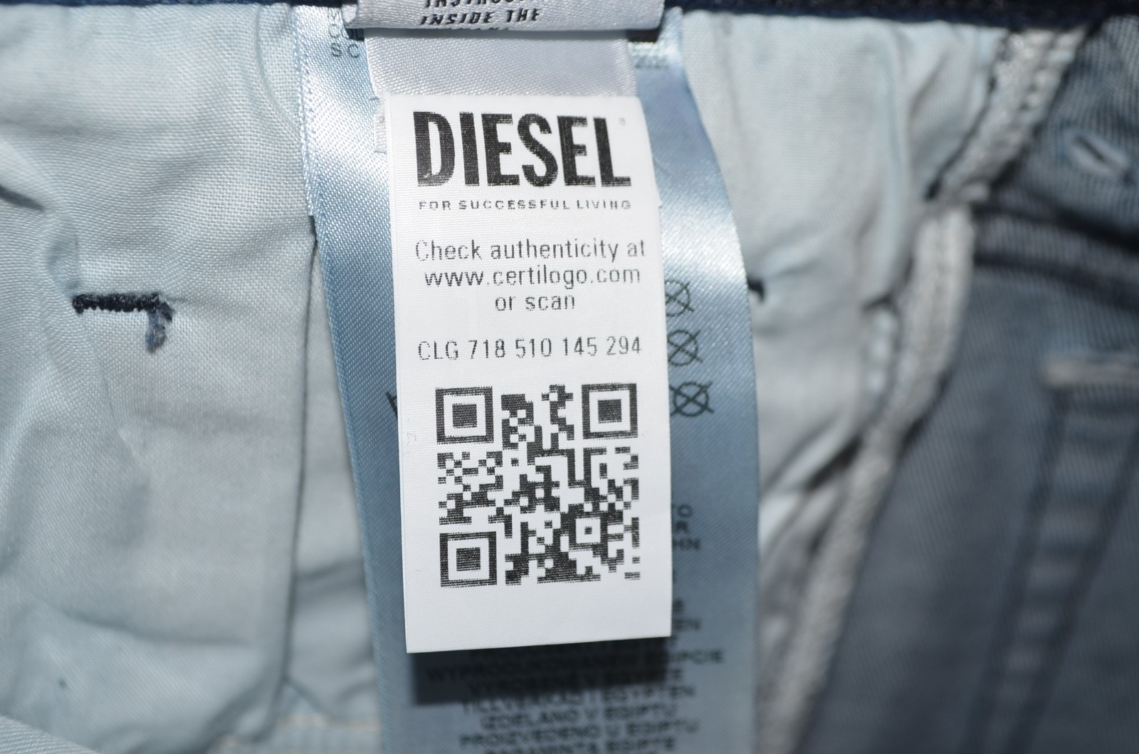 Diesel Thommer-R Slim Fit Jeans Mens 38×32 Mid Blue Denim RE067 MSRP$250