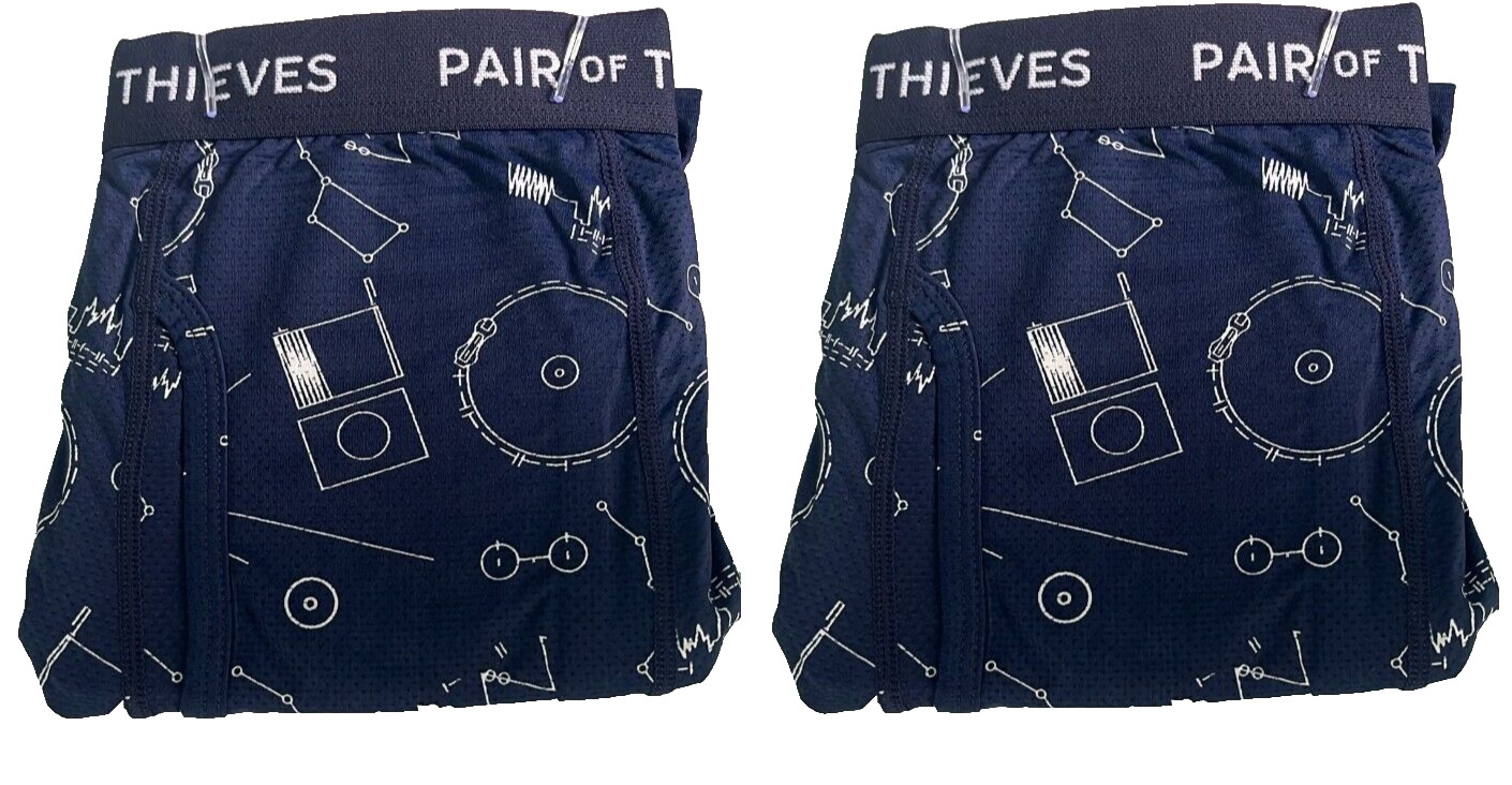 Pair of Thieves Men’s Super Fit Boxer shorts -size S/ dark blue/2 Pack SEALED