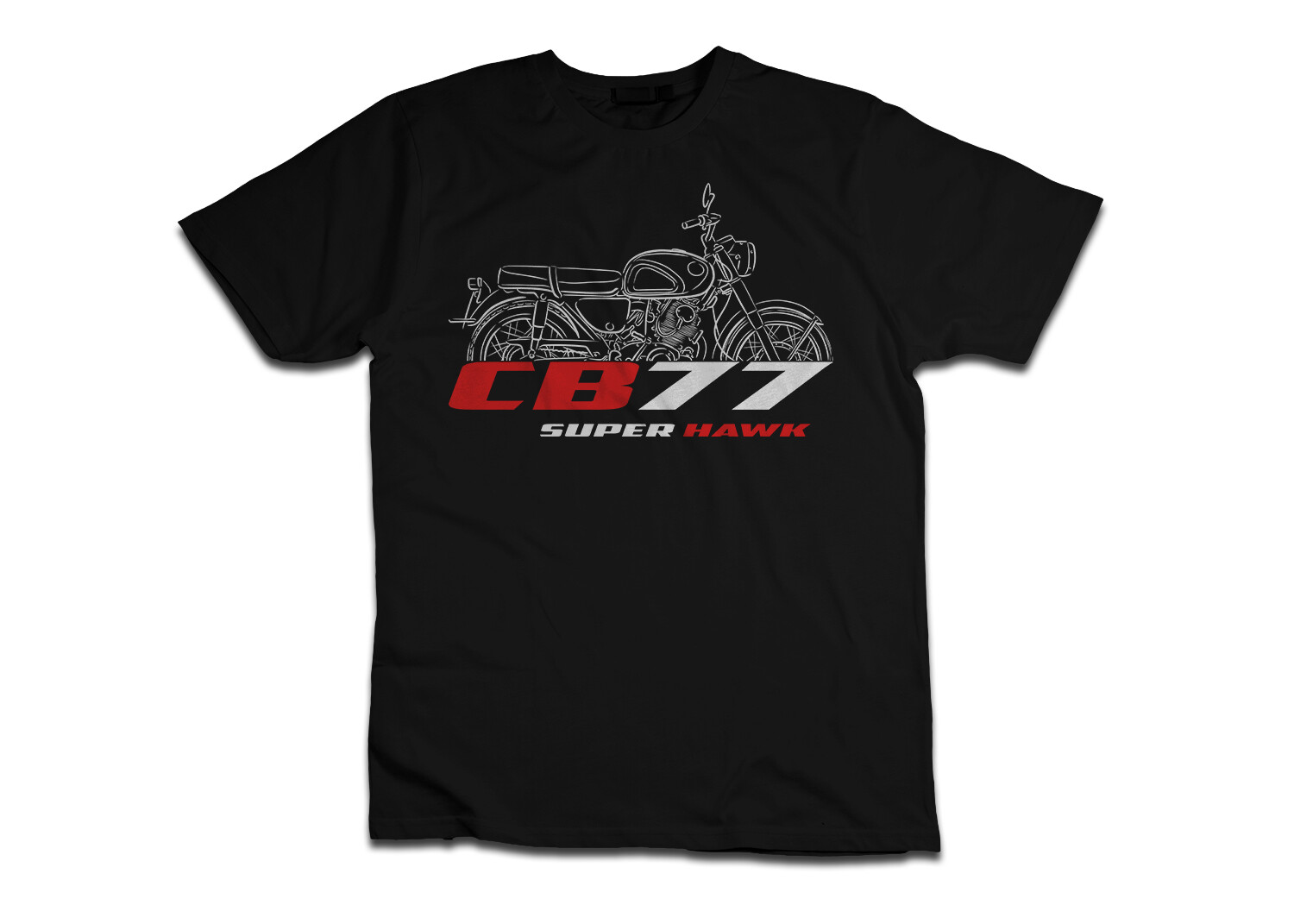 Honda CB77 Super Hawk 1961–1968 – Motorcycle T-Shirt for Riders
