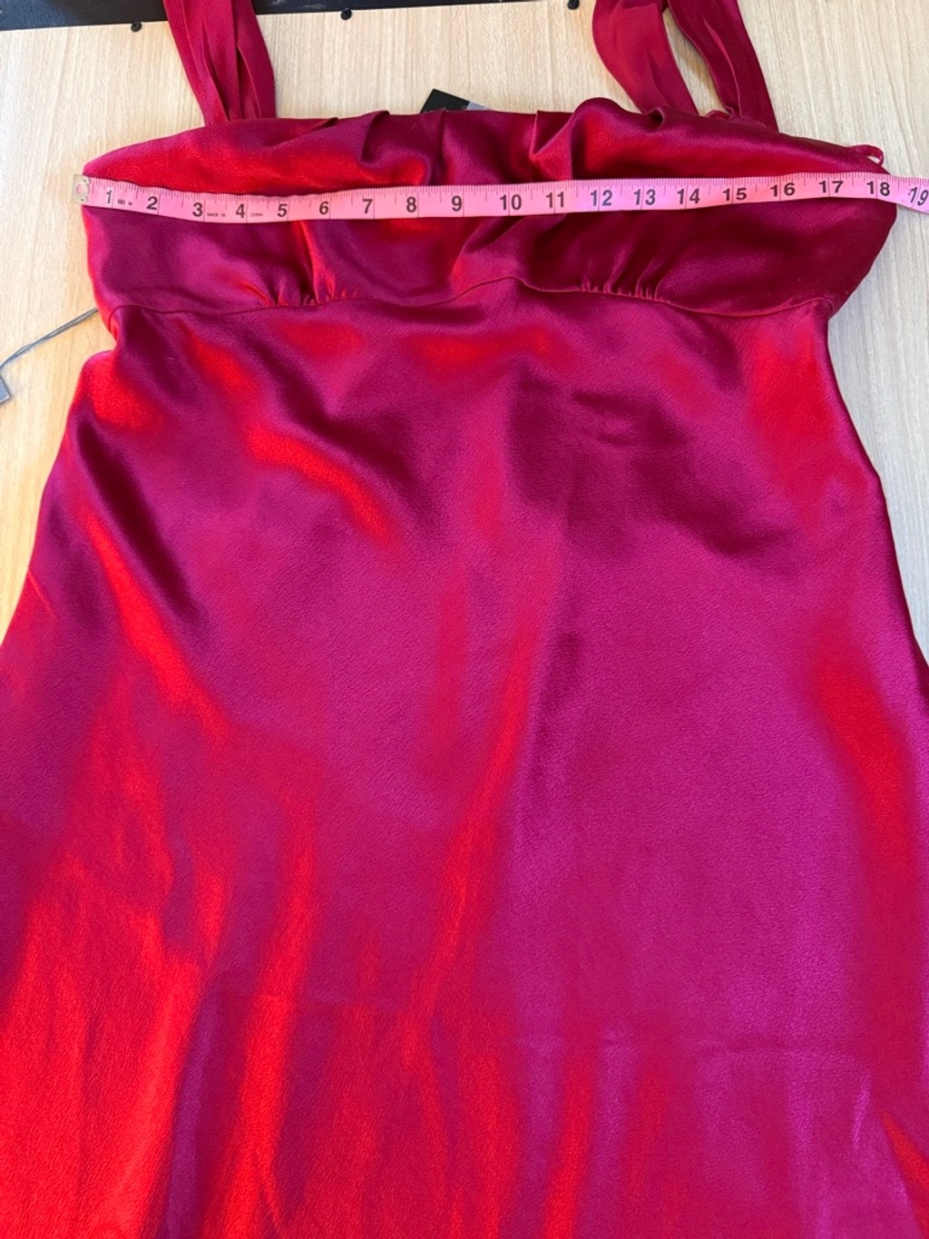 Ann Taylor 100% Silk Berry Satin Midi Slip Dress NWT Size 10 Lined Wedding Guest
