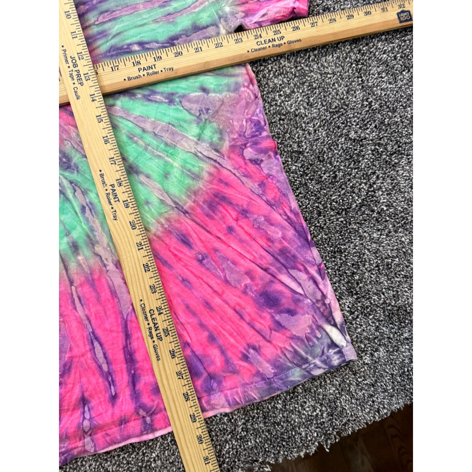 Gildan Tie Dye T Shirt XL Pink Green Purple Spiral Psychedelic Cotton Tee