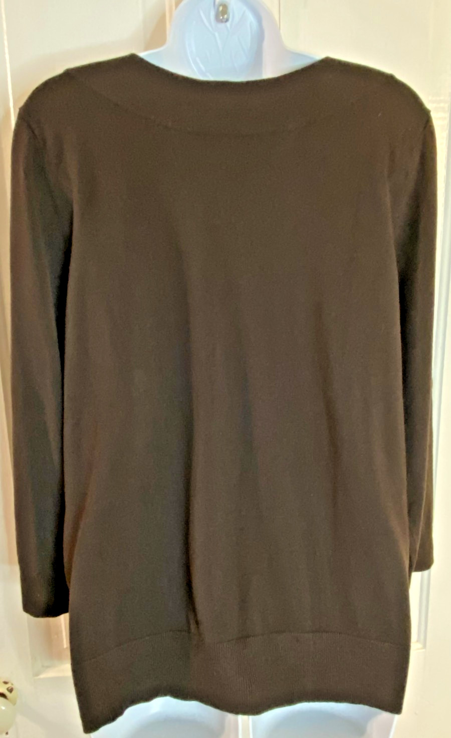 NWT Chaus Dark Brown knit sweater top size L