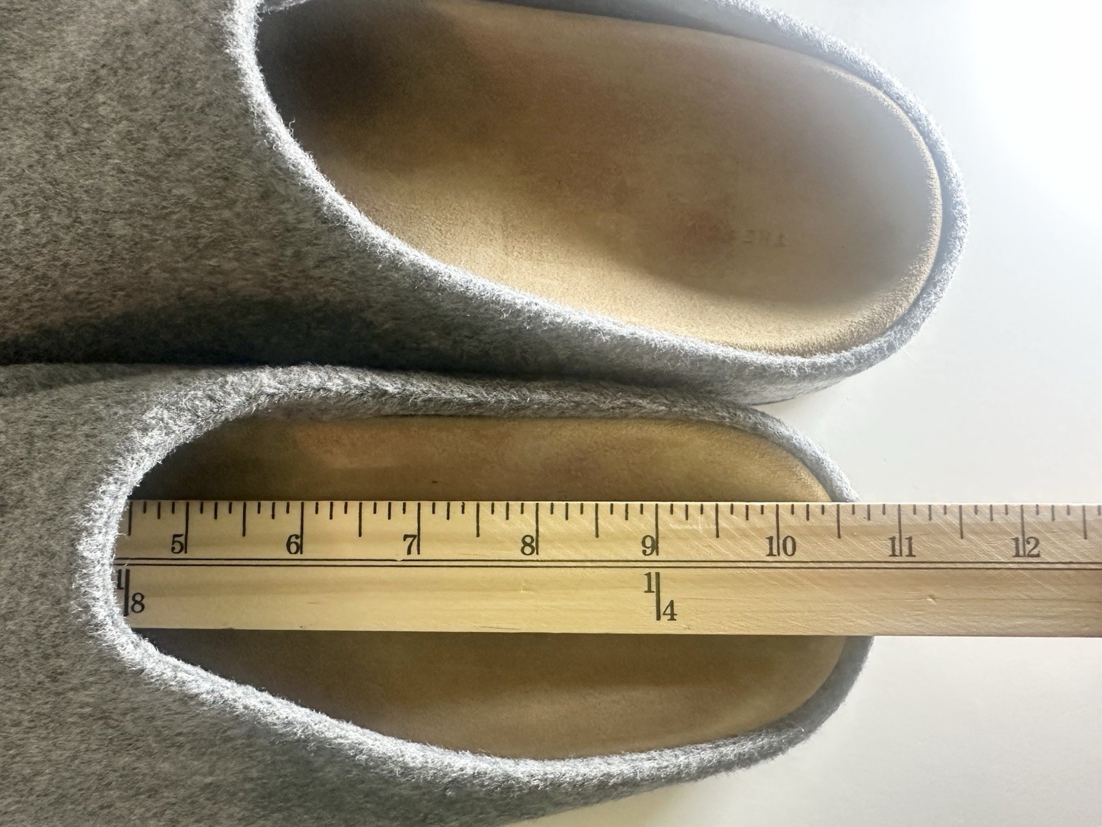 THE ROW Hugo Wool Cashmere Blend Dove Gray Slippers Clogs Shoes IT 41.5 US 11.5