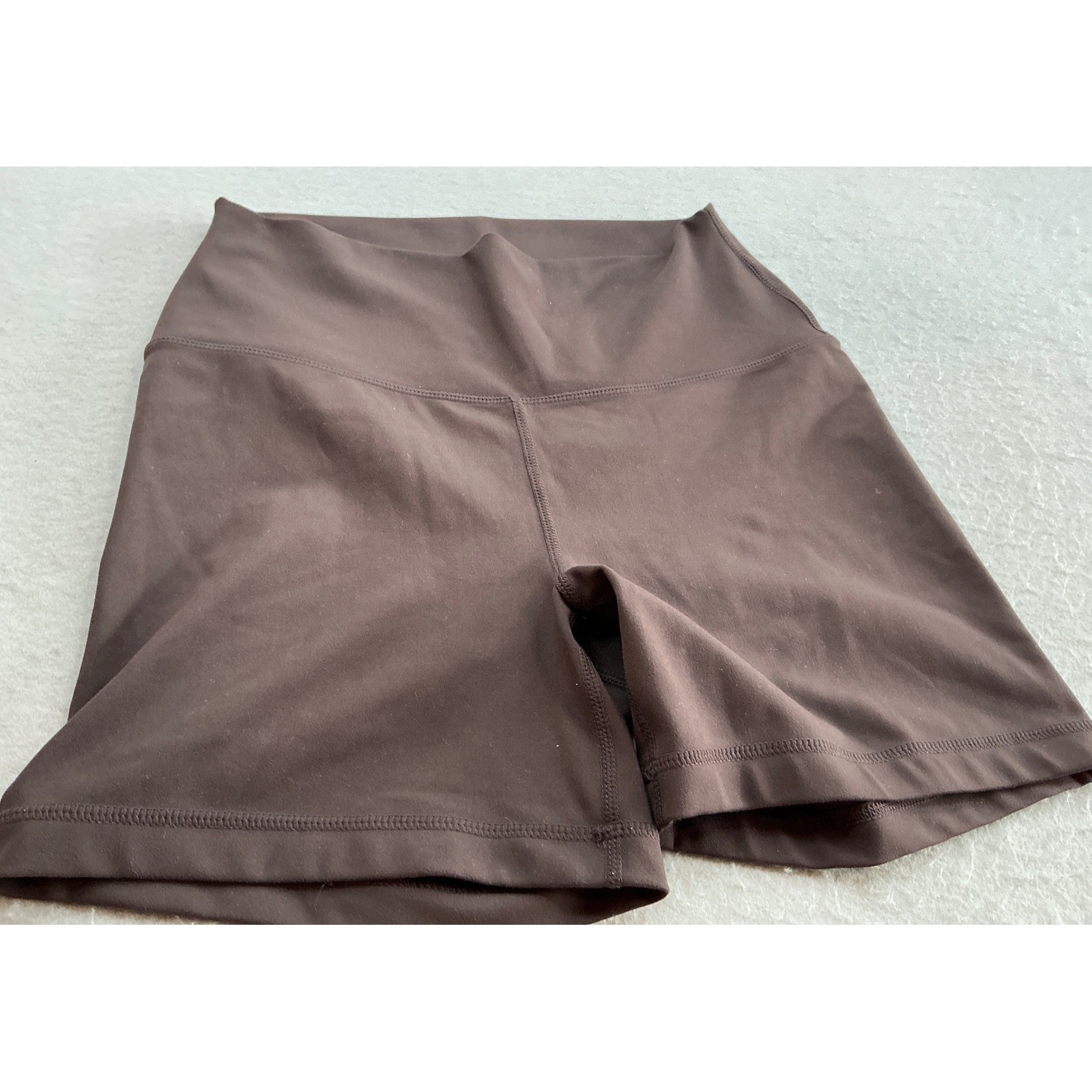 Yogalicious Lux Everyday 5″ Short Brown High Waist Biker Shorts Large Activewear
