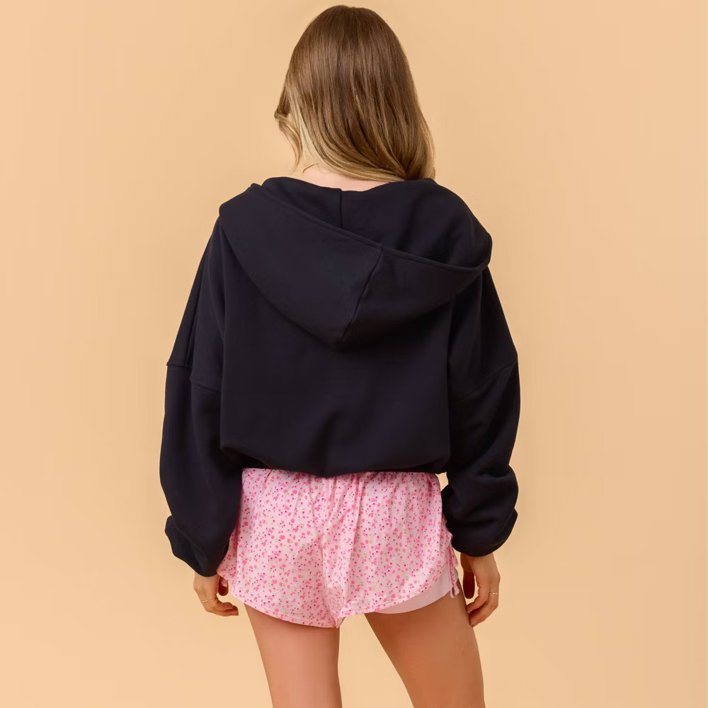 Blogilates Women Mommy & Me Marshmallow Full Zip Hooded Sweatshirt – Dark
