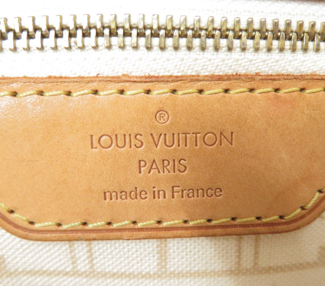 Authentic Louis Vuitton Damier Azur Neverfull PM Tote Bag Handbag F#51248