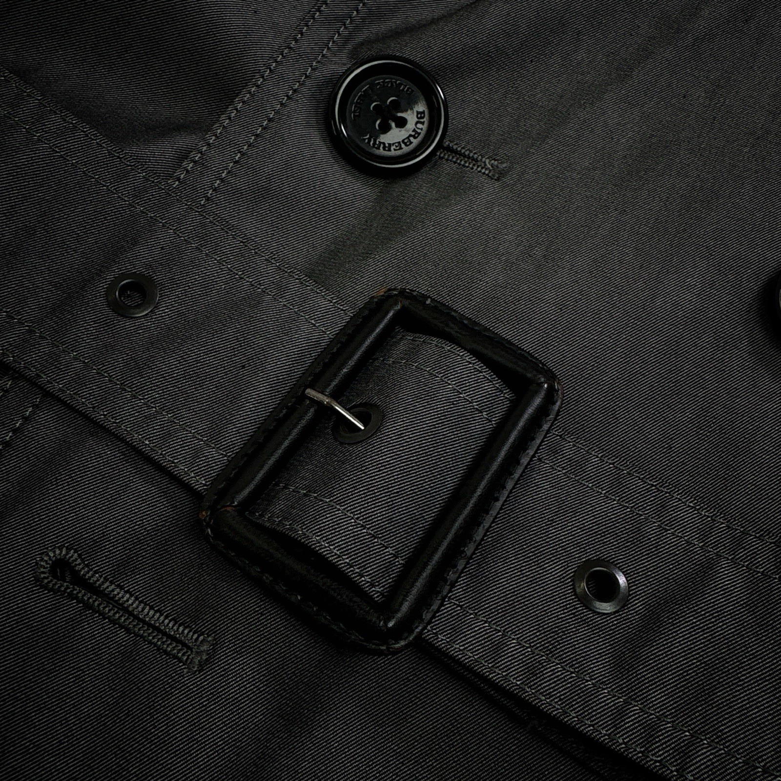 Men Coat, Burberry Black Label Cotton Trench Coat quilting Liner Grey M 44 46