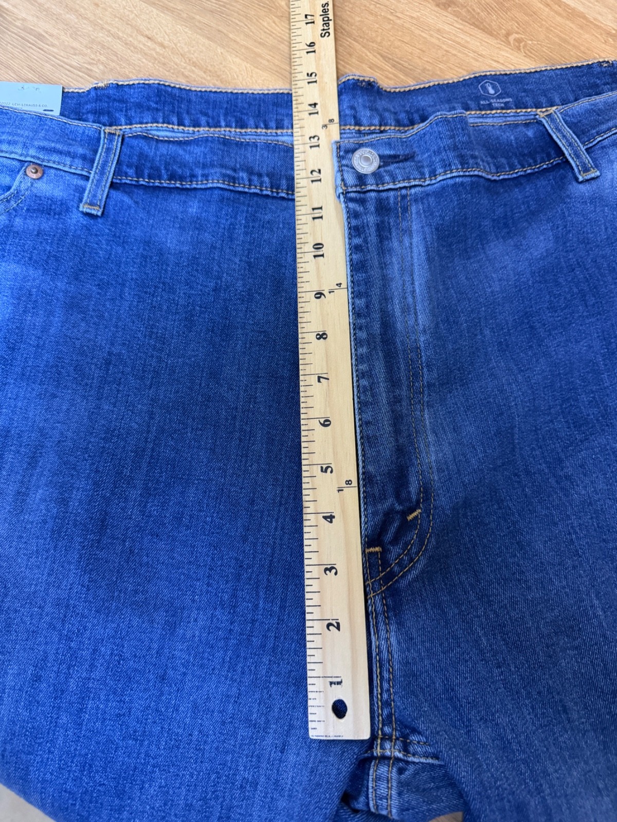 Levis 541 Jeans Men 56×30 B&T Blue Denim Stretch Athletic Fit Tapered Leg 28 NWT