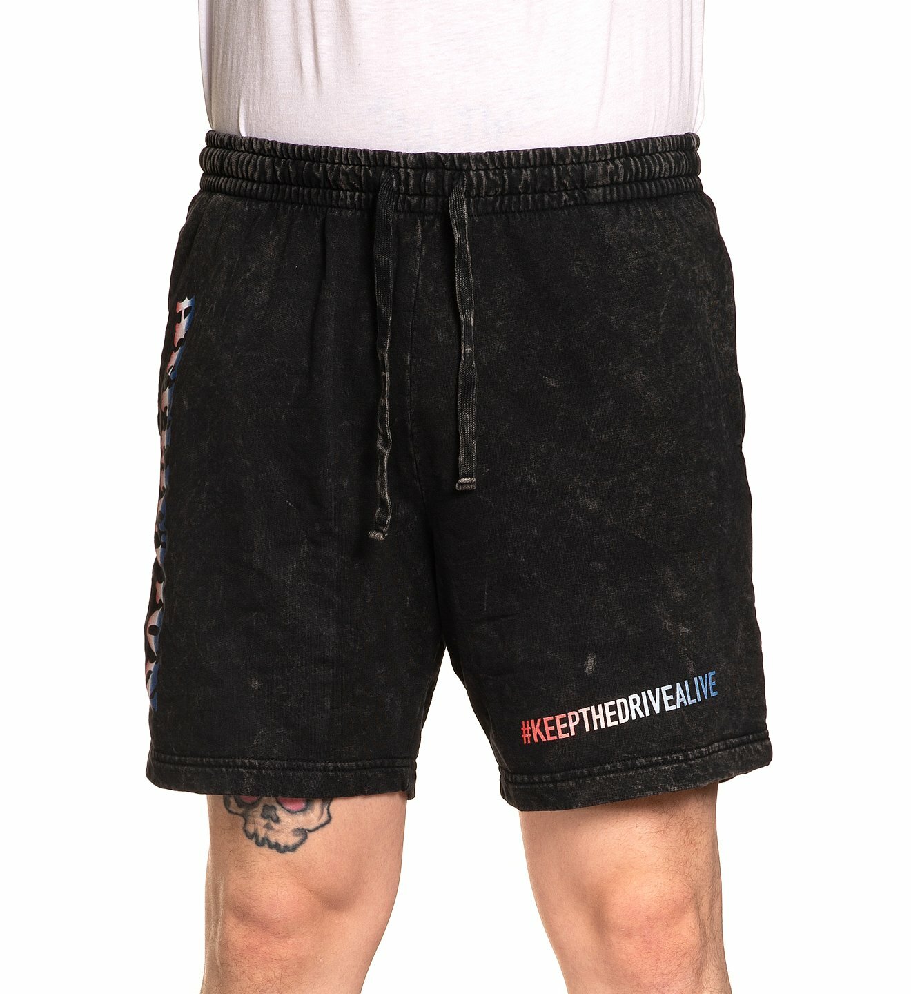 AFFLICTION KEEP THE DRIVE ALIVE Men’s Sweat short Black Biker MMA
