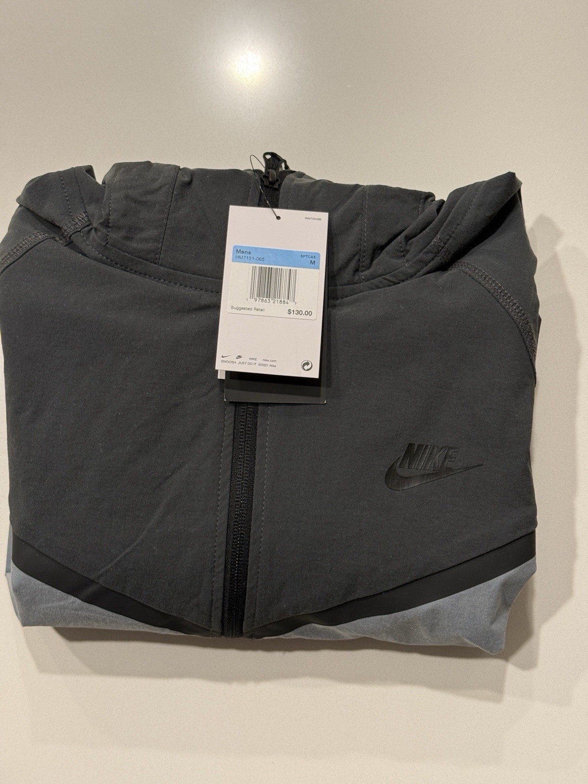 Nike Tech Woven Jacket Cool Grey Anthracite Black HM7151-065 Mens Medium NWT