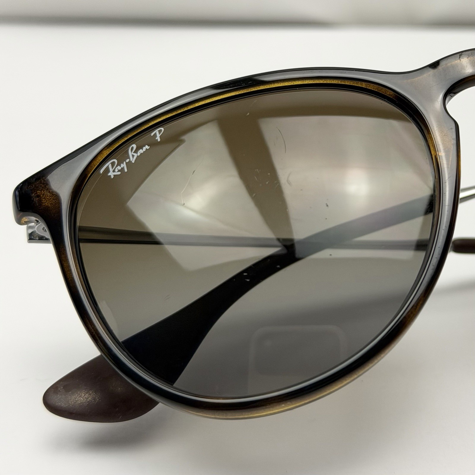 Ray-Ban Erika Polarized Sunglasses RB4171 710/T5 54-18 Brown/Light Havana