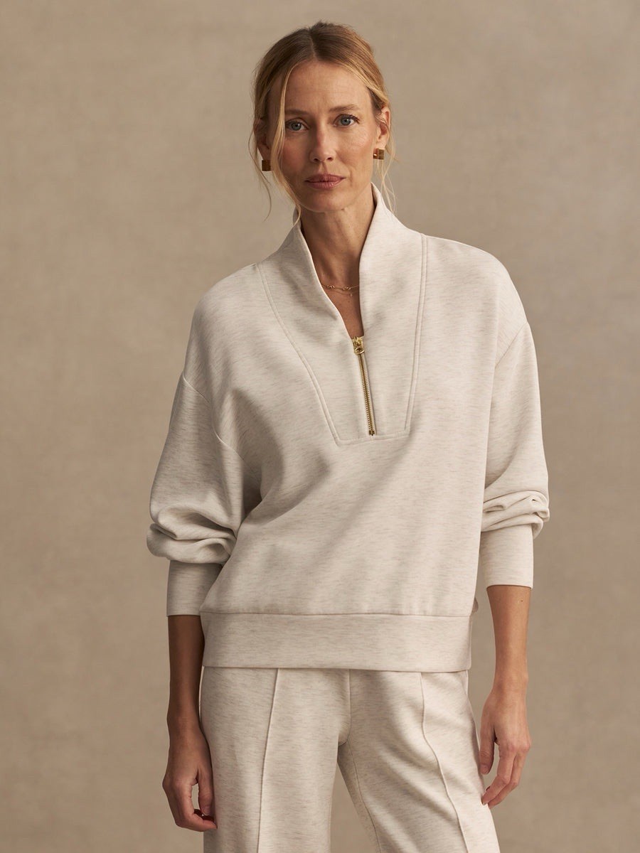 Varley Davidson Sweat Ivory Marl Size: S NWT