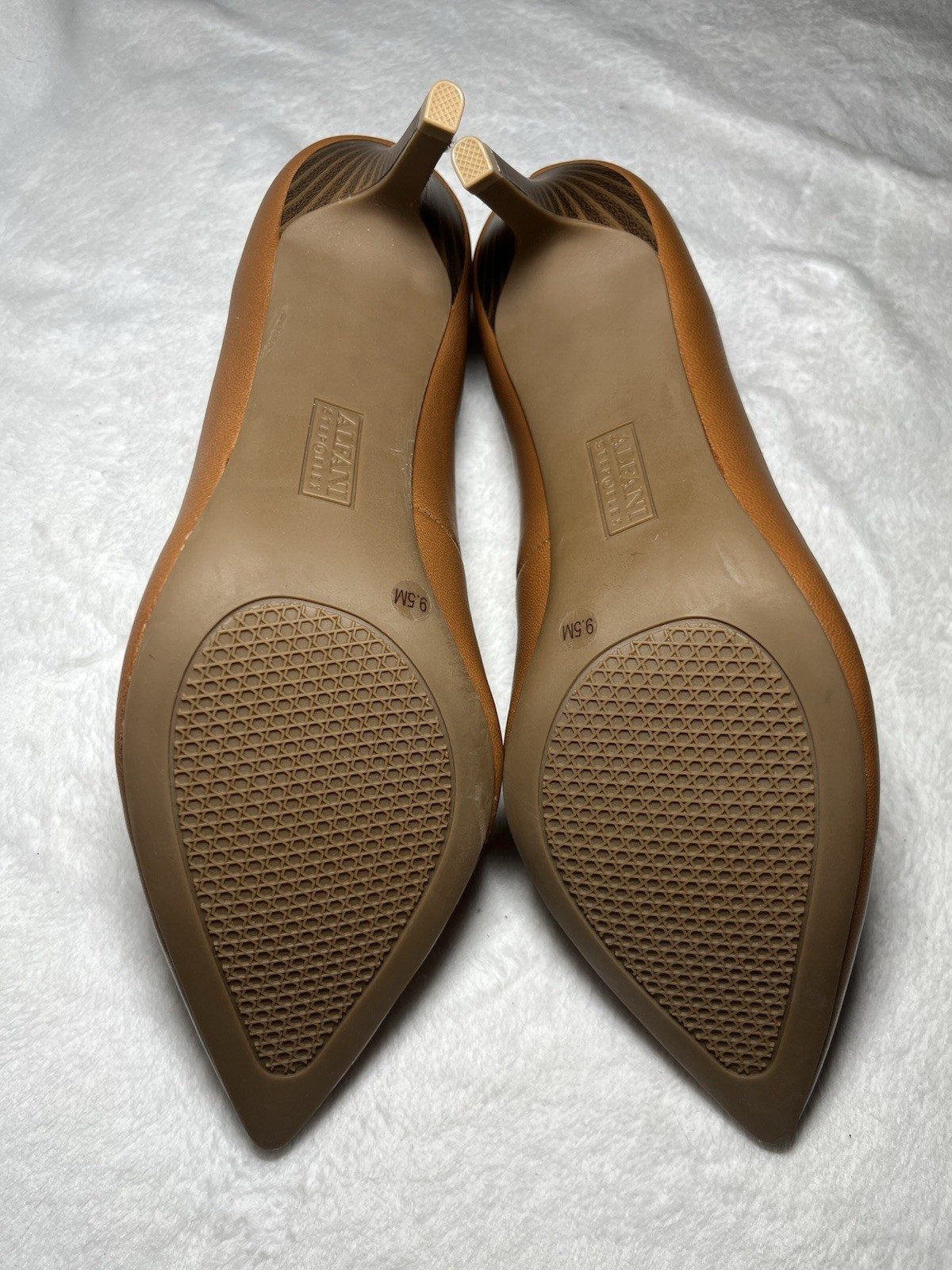Alfani 3 Inch Caramel Brown Leather High Heels