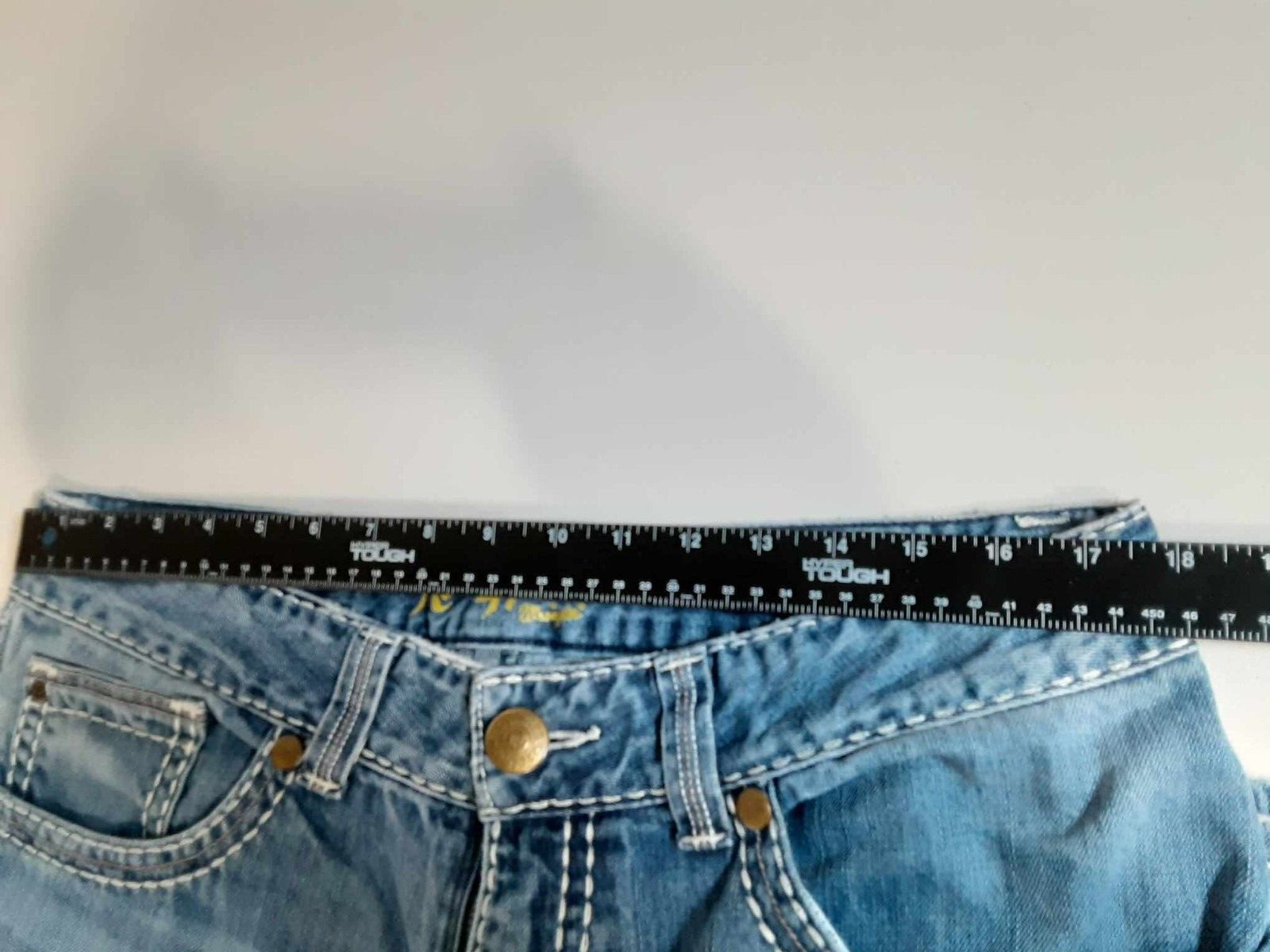 Rock 47 Denim by Wrangler Relaxed Mens Jeans Western Size 34×36 Light Wash