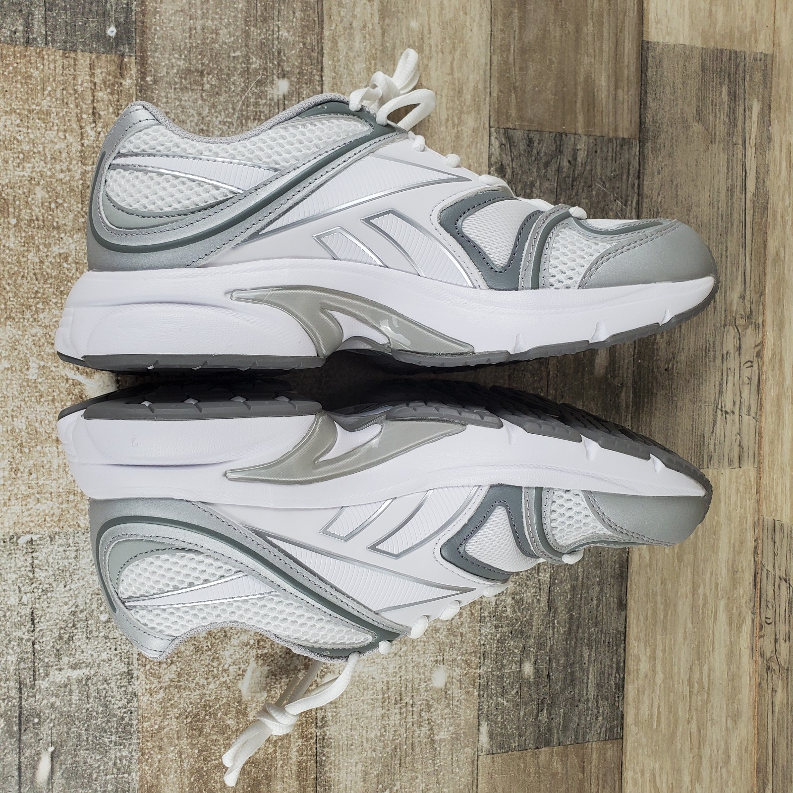 Reebok Premier Road Plus VI Mens Shoes Sz 7 White Gray Lace Up Low Top Sneakers