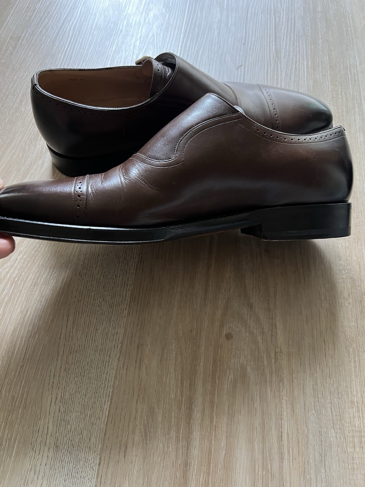 Bally Scribe Men’s Goodyear Monk Strap Shoes US 8