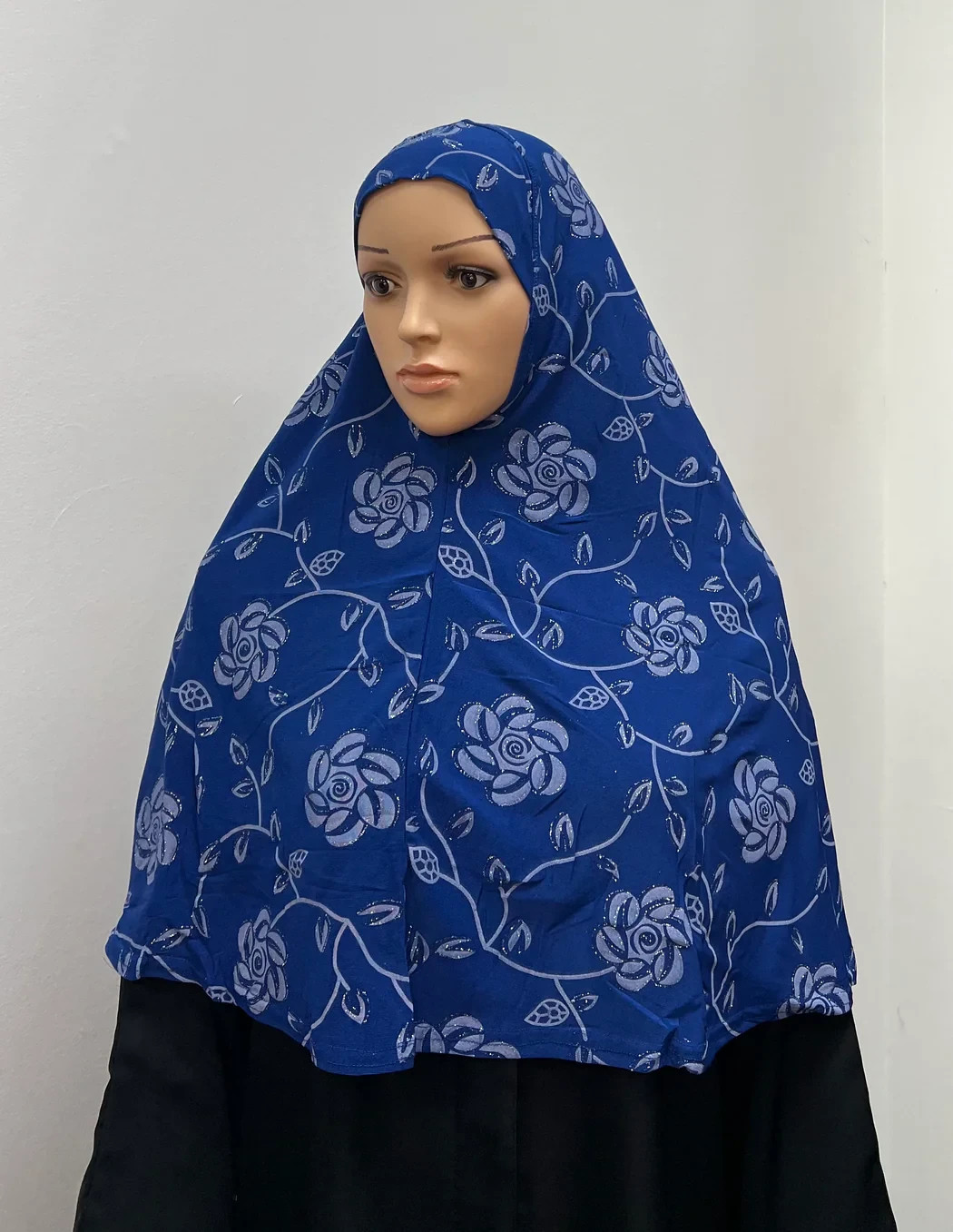 Girls Fancy Glitter 1Piece Slip On Instant Hijab Islamic Headscarf Full Coverage