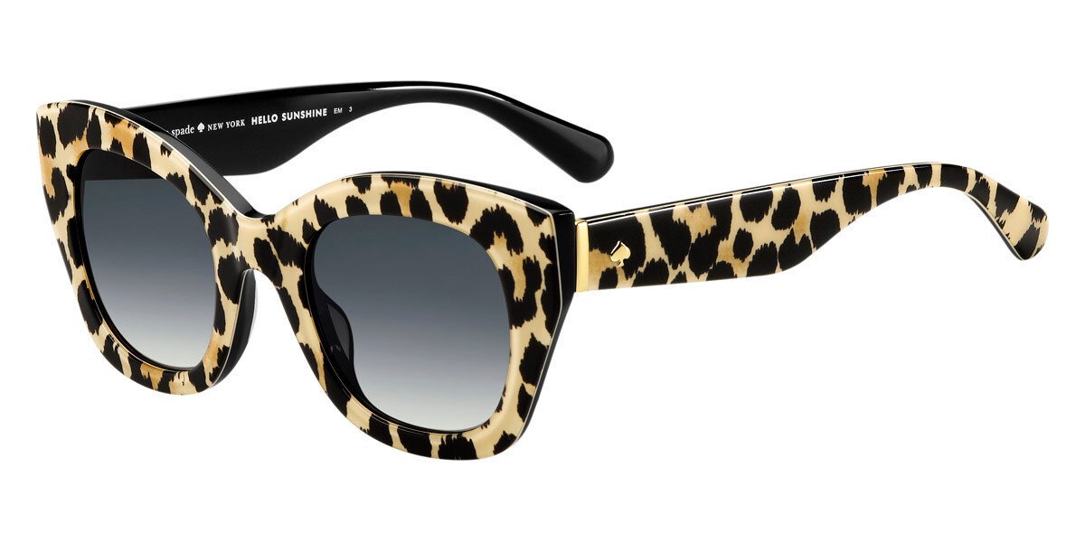 New Kate Spade New York KS Jalena Women’s Cat-Eye Leopard Print Sunglasses 49 mm