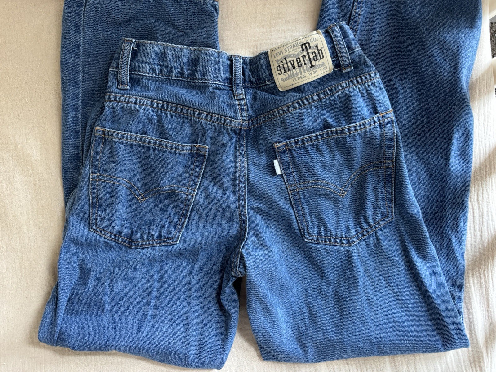 Levi’s SilverTab Stay Loose Boys Jeans Size 12 Reg W26 L27 Blue Denim