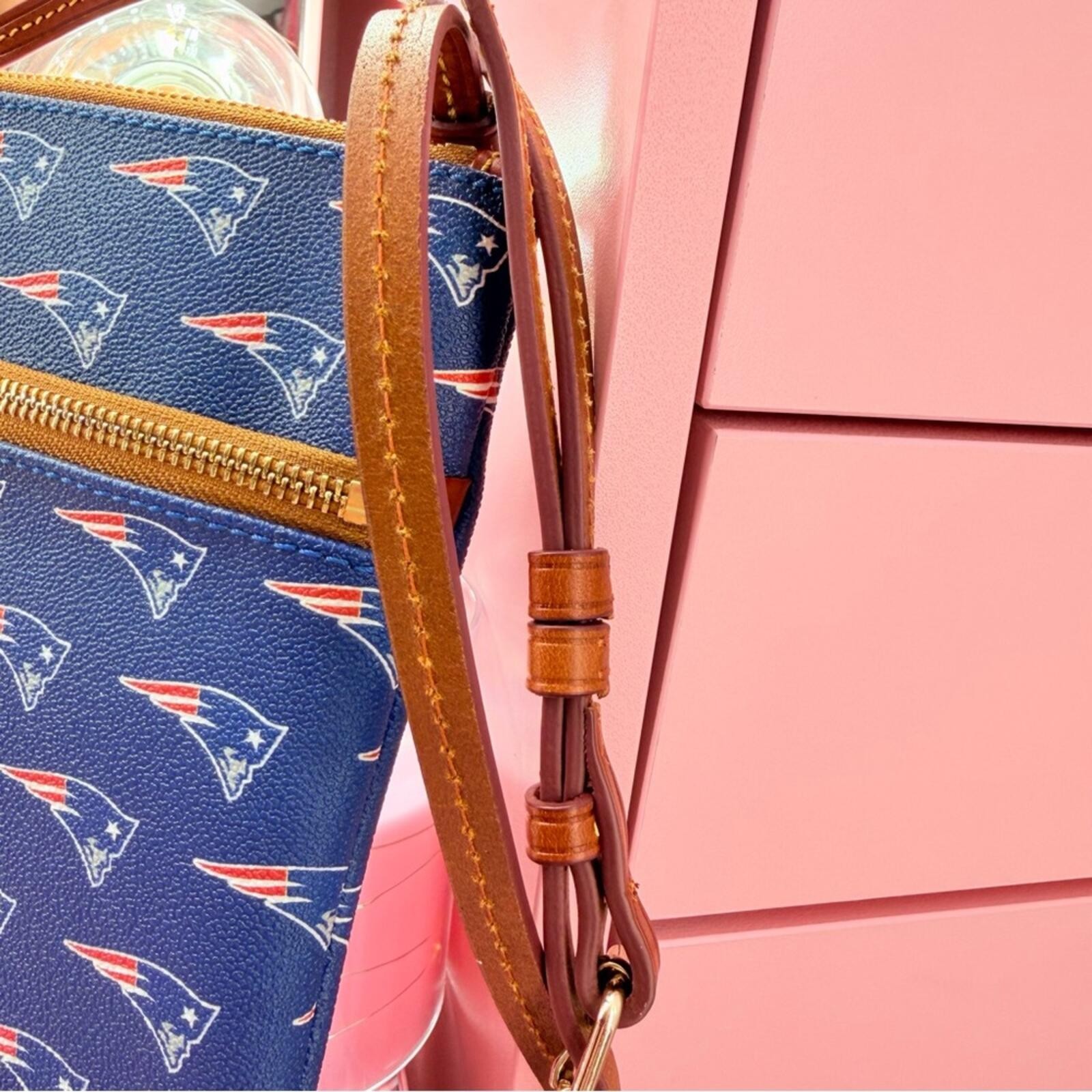 Dooney & Bourke NFL New England Patriots Leather Sporty Logo Crossbody Bag