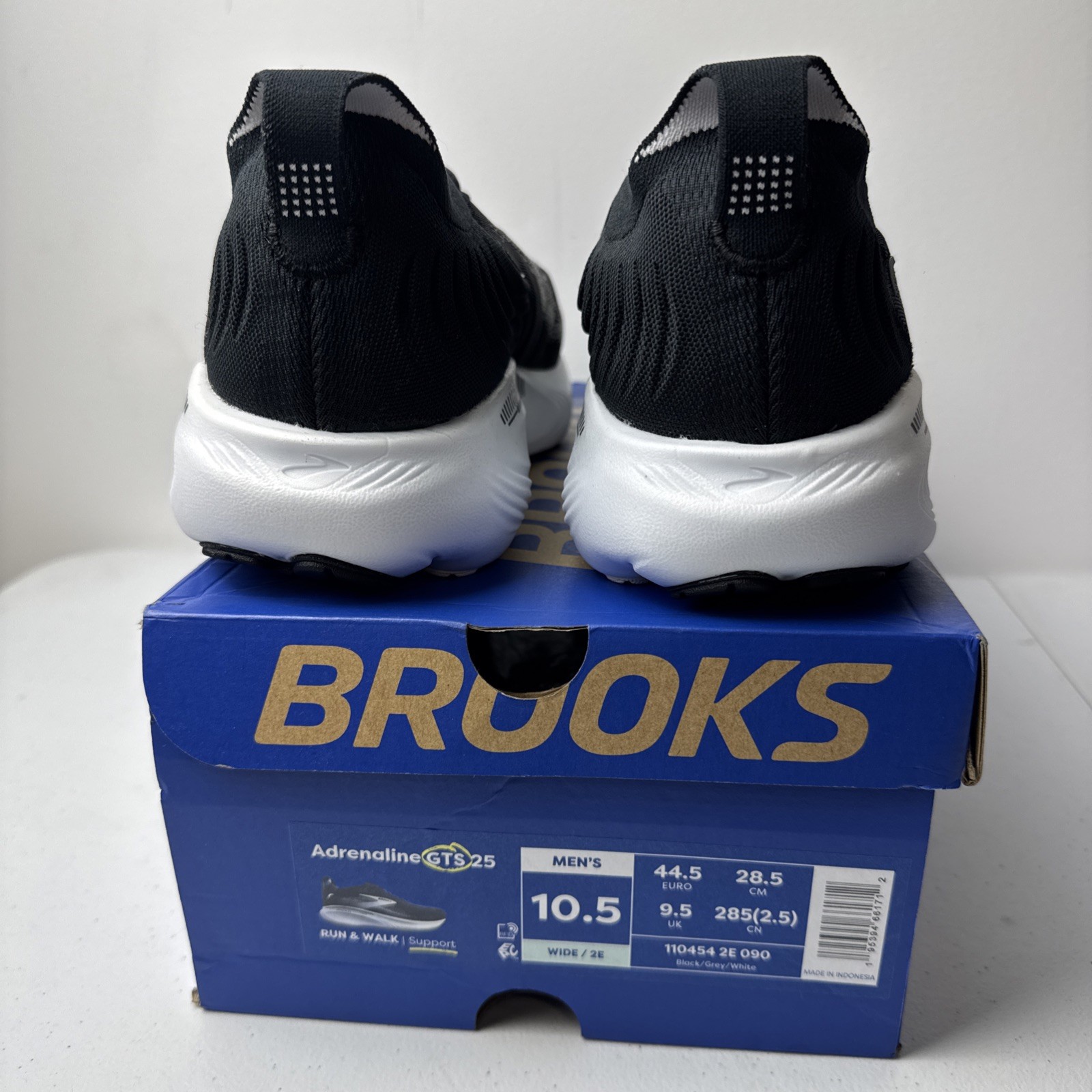 Size 10.5EE -Brooks Adrenaline GTS 25 Black Shoe Men’s 1104542E090 *NEW W/BOX*