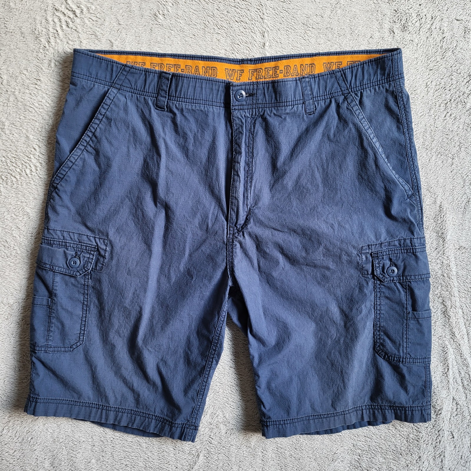 WearFirst Cargo Shorts Mens 42 Navy Blue Multi Pocket Outdoor Utility