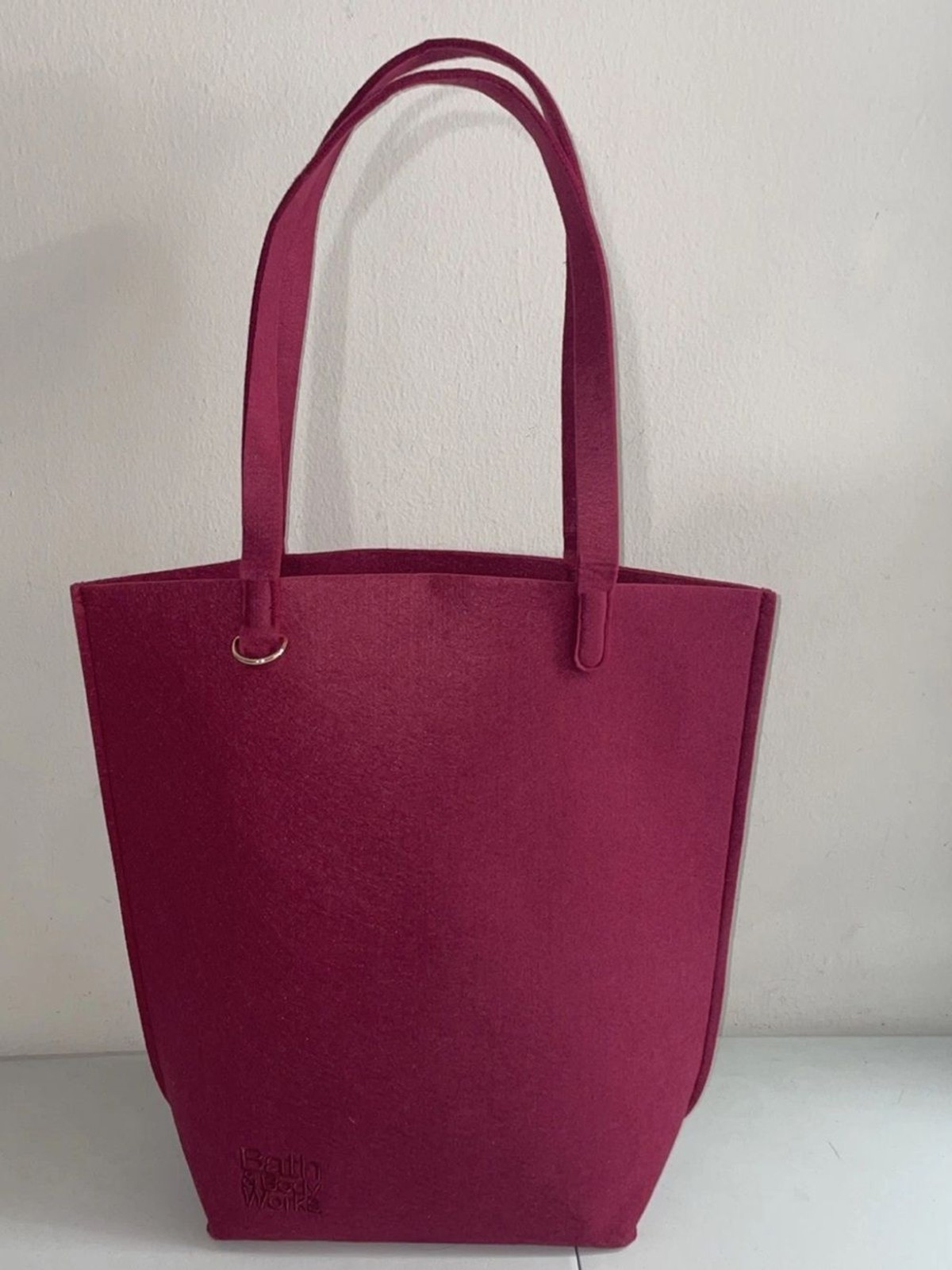 Bath & Body Works Black Friday Burgundy Felt Tote Bag NWT