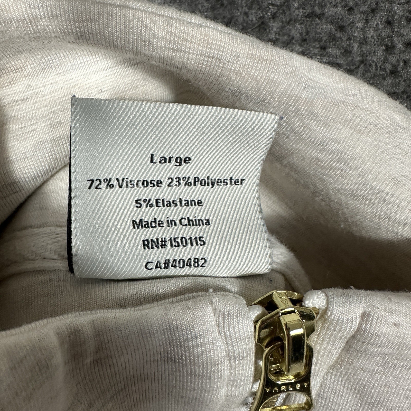 Varley Hawley Half-Zip Sweatshirt Beige Gray Women’s Large Oversized Athleisure