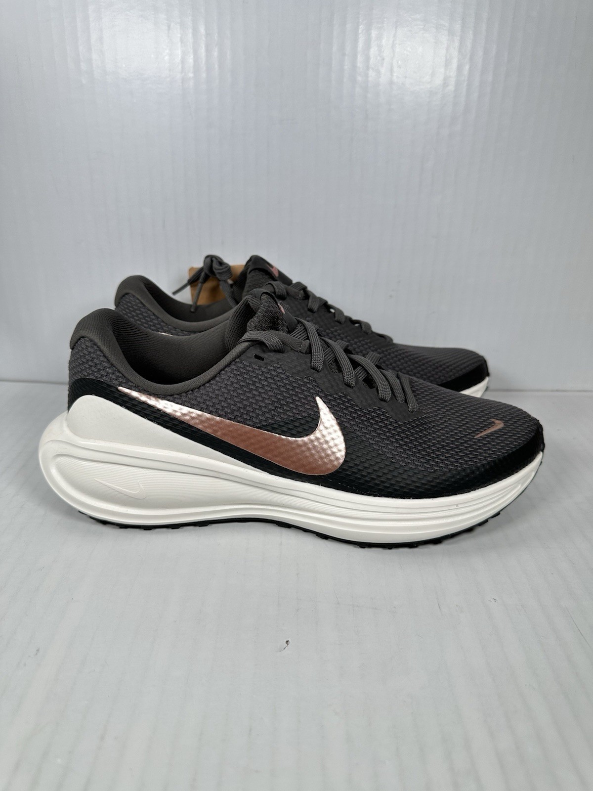 Size 7 Nike Revolution 8 Ash Black Womens Shoe Athletic Running HJ8485-200 NEW