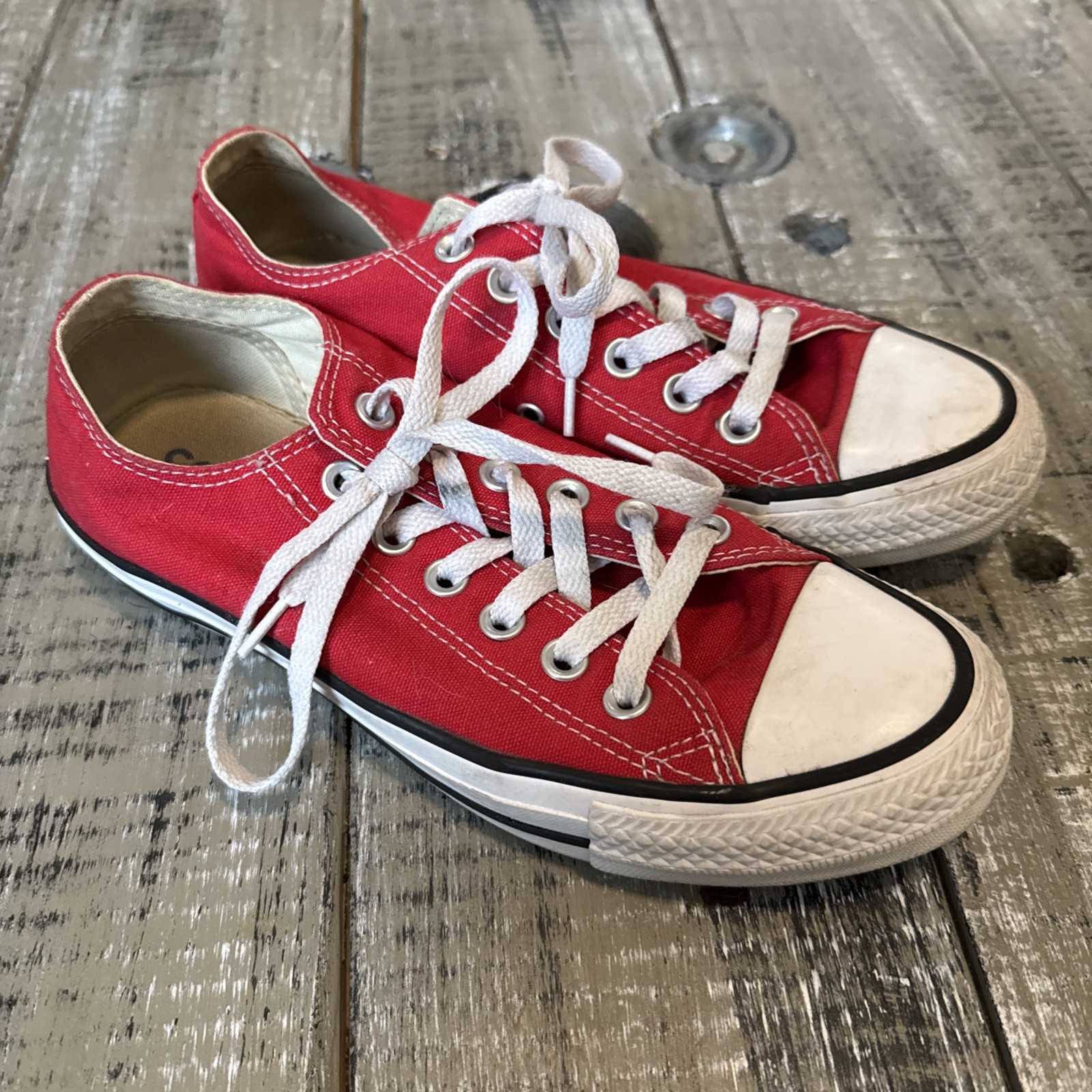 UNISEX CONVERSE ALL STAR CANVAS SNEAKERS/SHOES-MEN 5/WOMEN 7-Red
