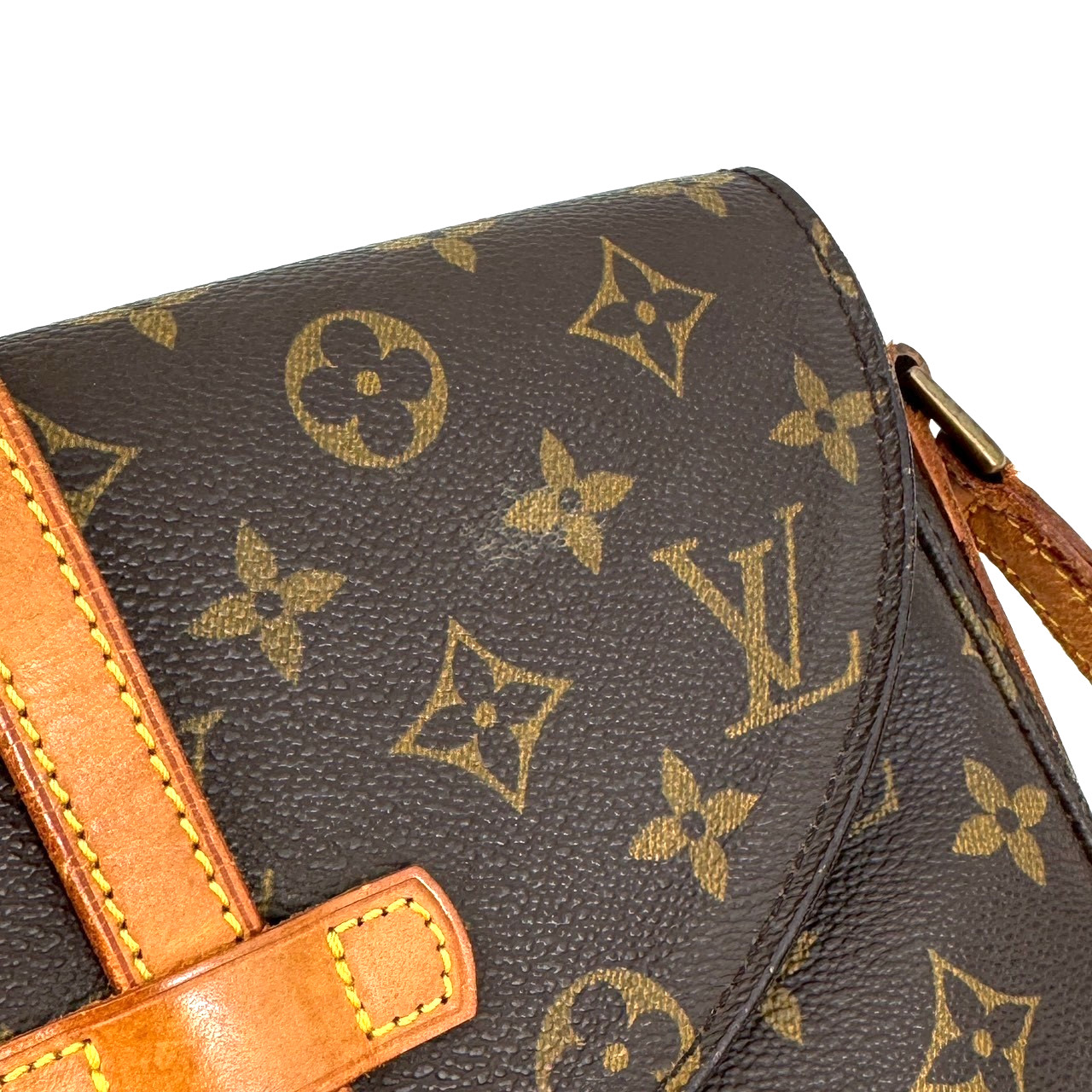 Louis Vuitton Shanti Shoulder Bag Half Moon LV Leather Authentic