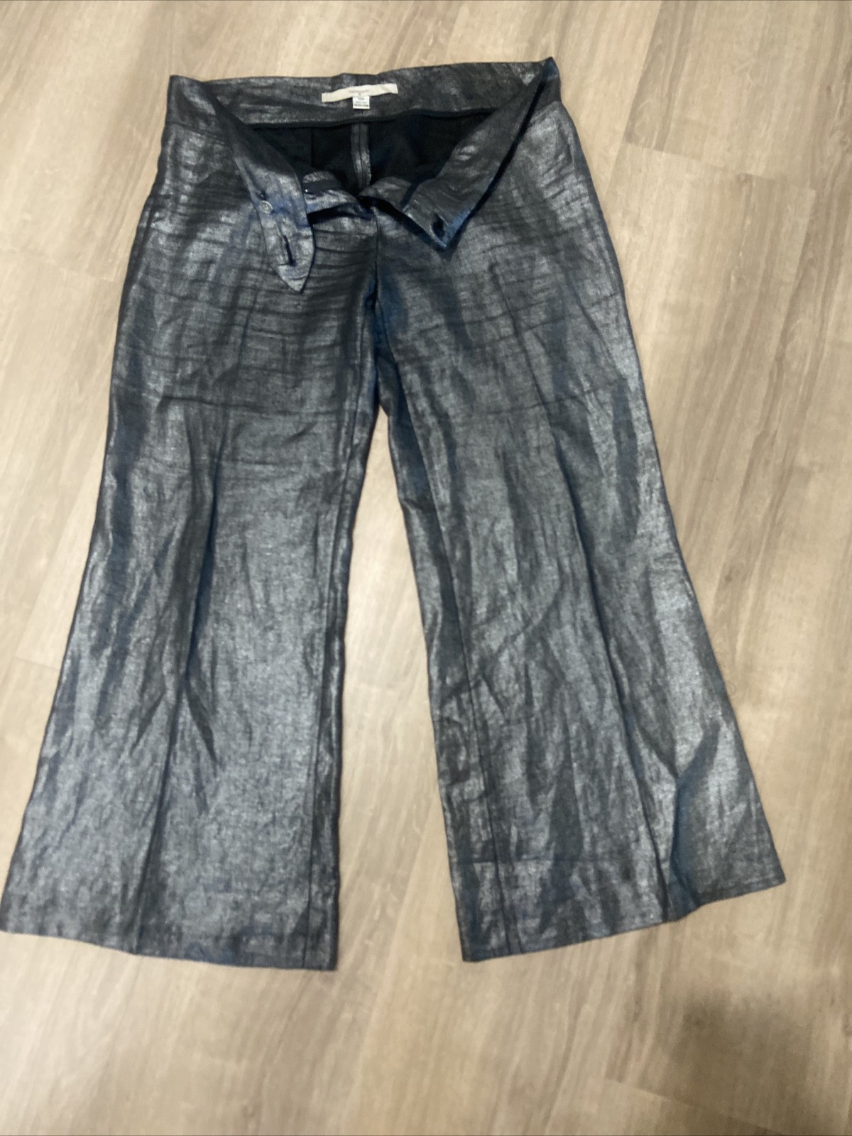TOKYO COLLECTION 100% Linen Shimmery Wide Leg Pants