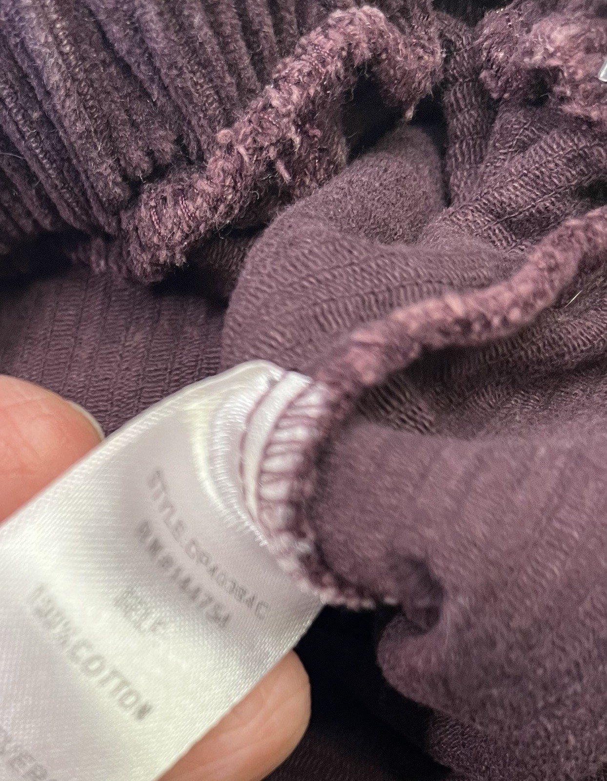 Davi and Dani Purple Corduroy barrel pocket pants Small Jogger Balloon