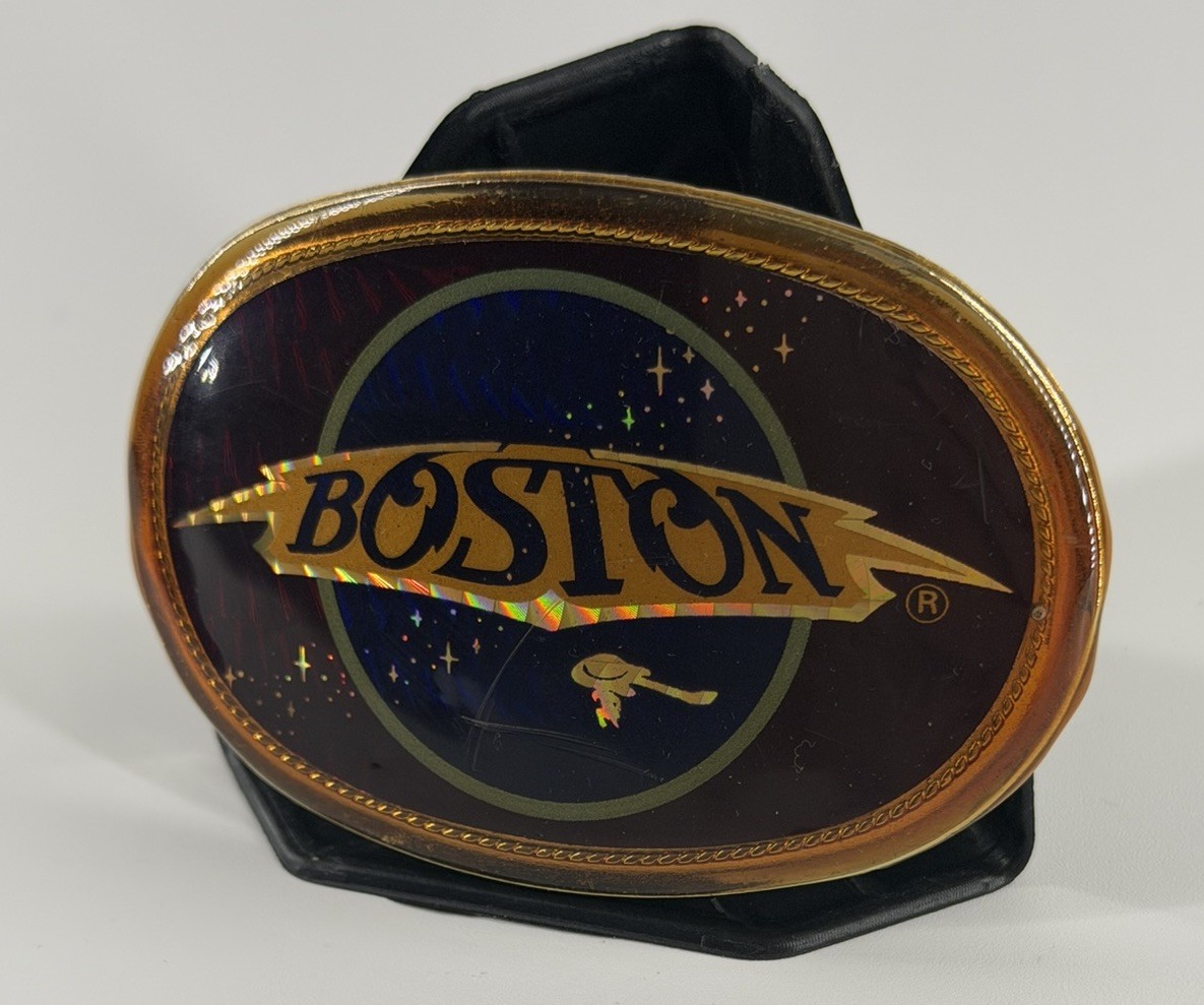 BOSTON VINTAGE 1978 PACIFICA COLLECTIBLE PRISM BELT BUCKLE-Scratches As Shown