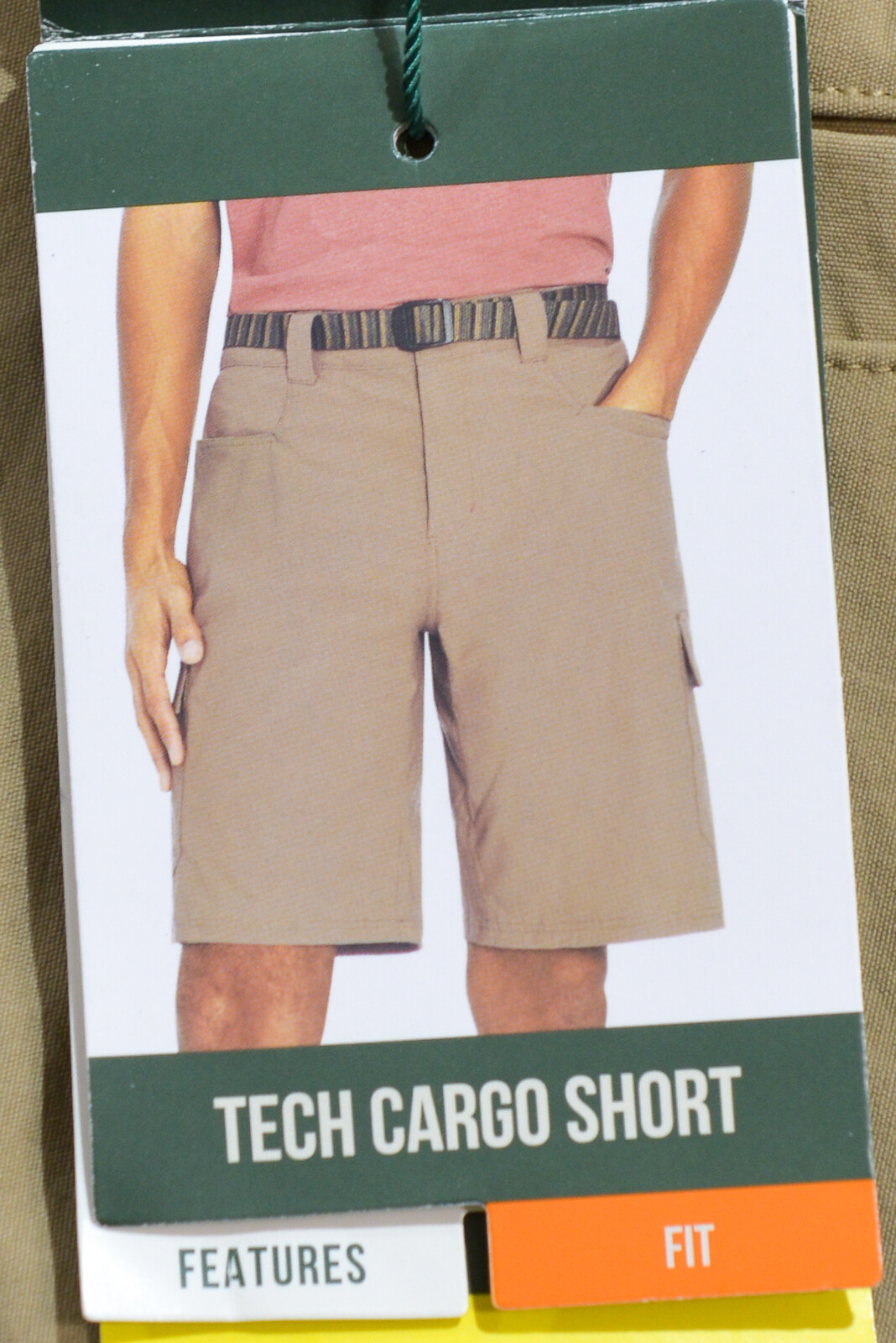 Men’s Orvis Tech Cargo Shorts TAN GRAY GREEN select size 32 34 36 38 40