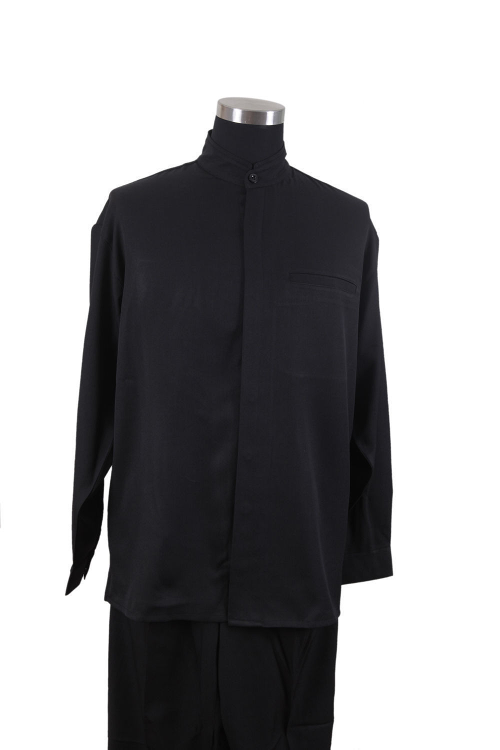New MEN’S BAND COLLAR LONG SLEEVE TWO PIECE SETS CASUAL WALKING SUITS M2826