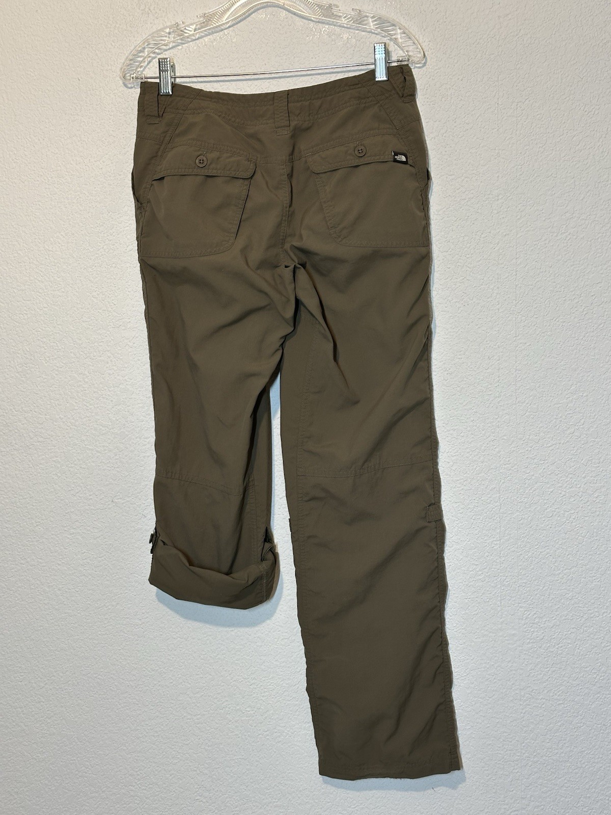 The North Face Green Nylon Roll Up Leg Outdoor Hiking Pants Womens 30 X 29
