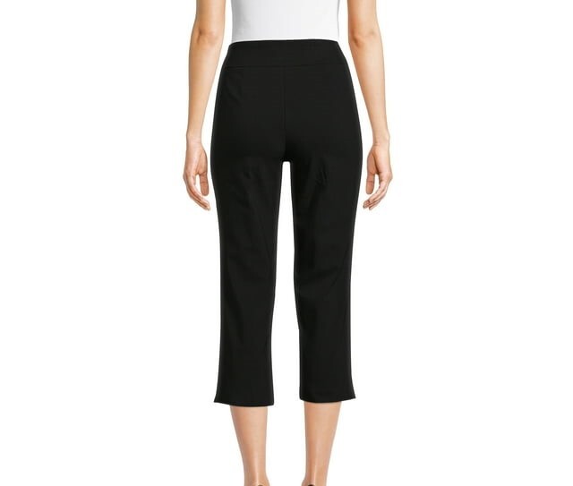 Women’s Black Pull-On Stretch Capri’s: L(12/14)-XXL(20)