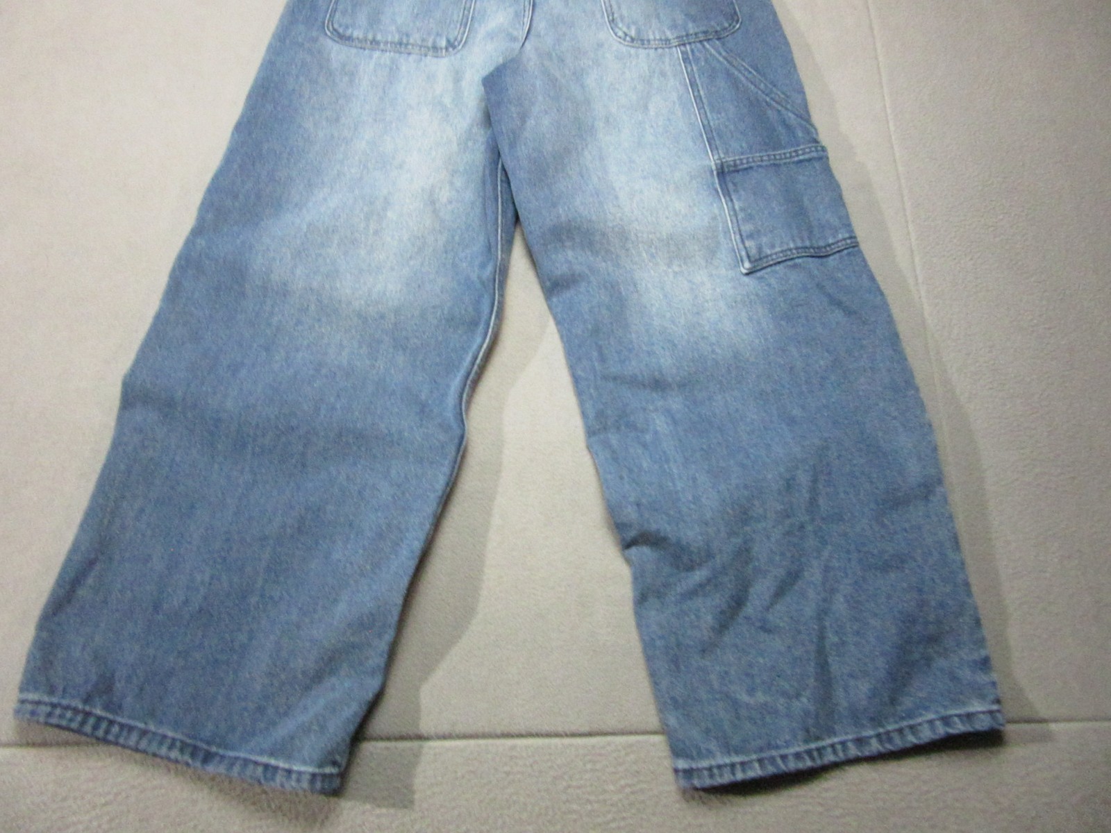 BoohooMAN Jeans Mens 36 Blue Baggy Extra Wide Leg Denim Carpenter EDM Skater